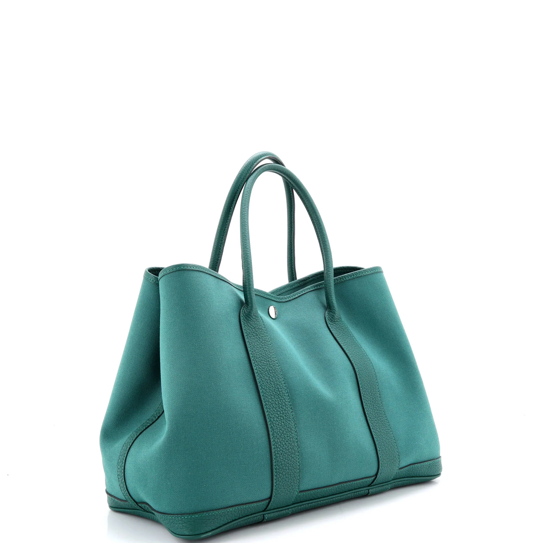 Garden Party Tote Toile and Leather 36 - Image 2