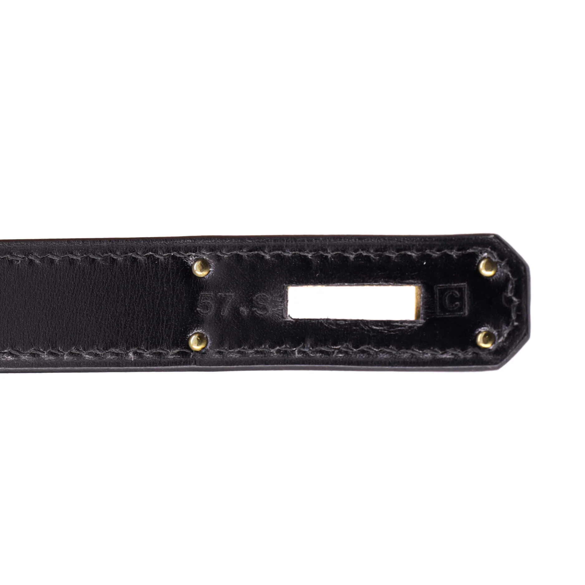 Kelly Handbag Noir Box Calf with Gold Hardware 32 - Image 8