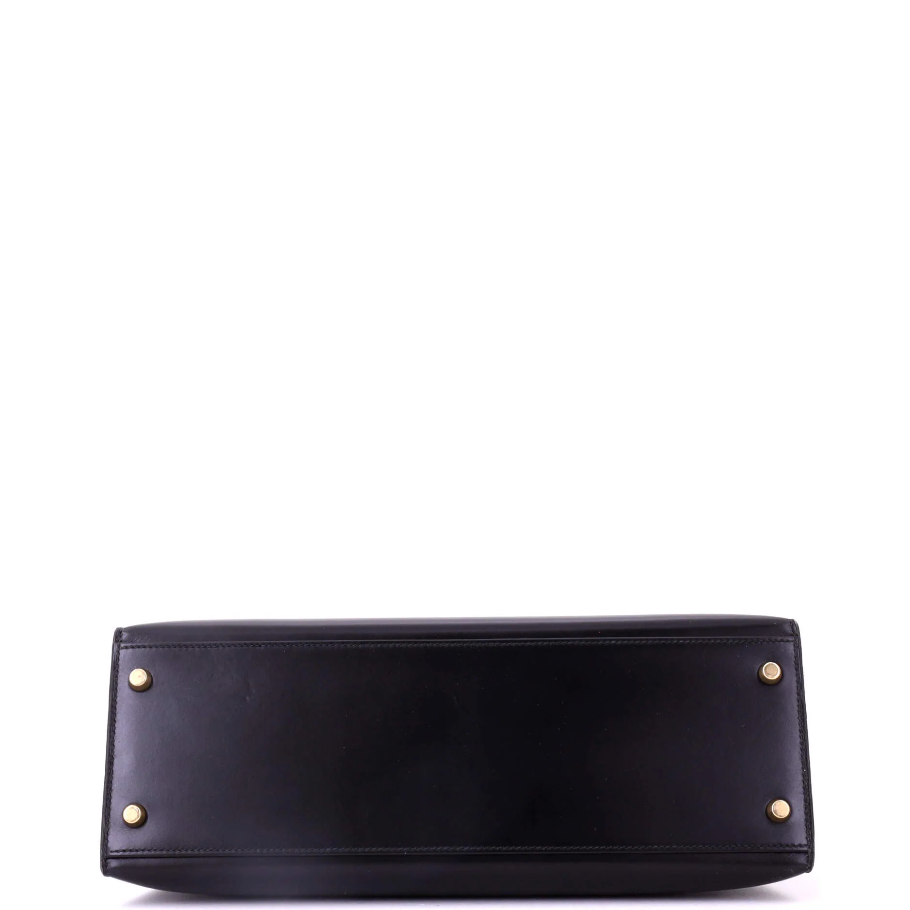 Kelly Handbag Noir Box Calf with Gold Hardware 32 - Image 4