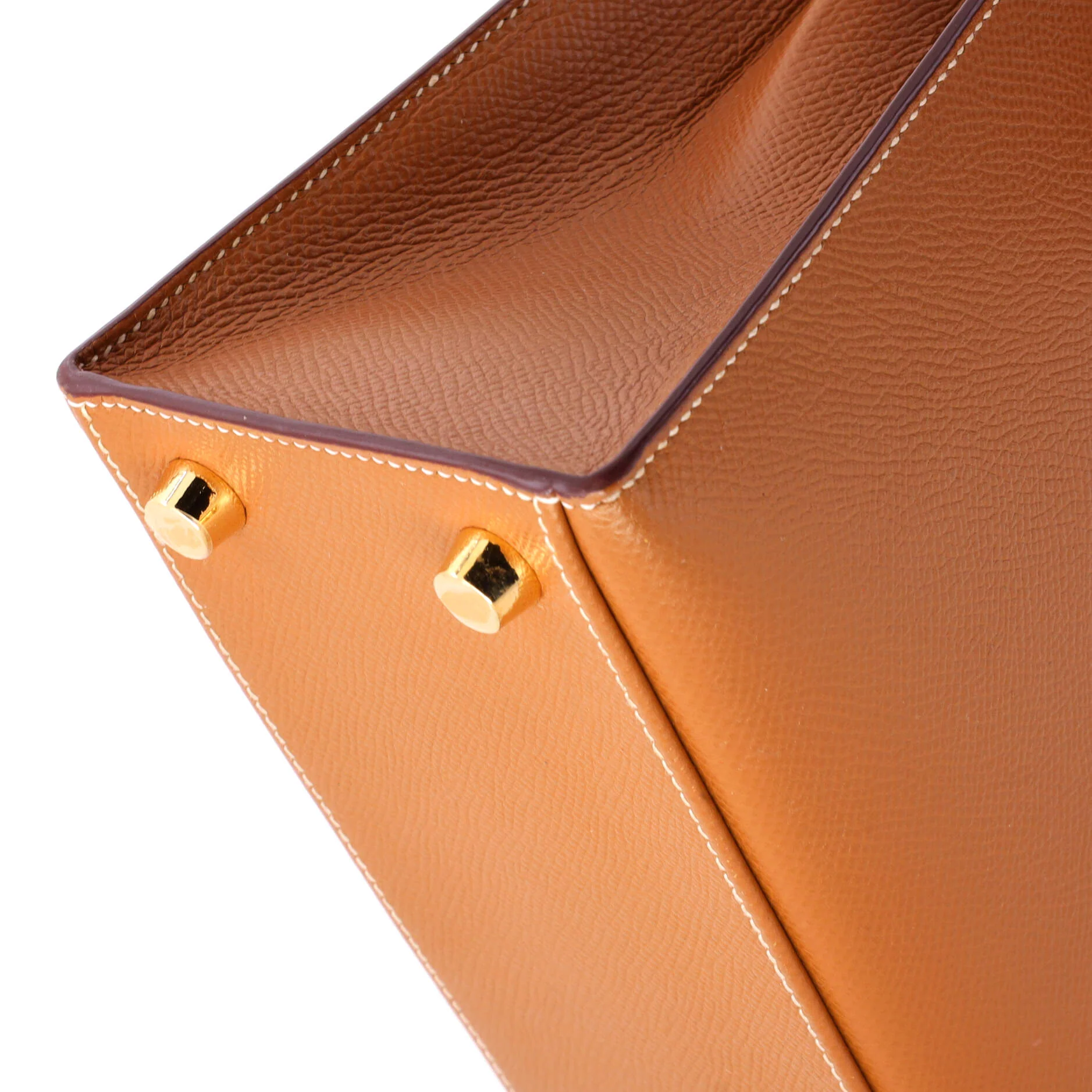 Kelly Handbag Gold Epsom with Gold Hardware 25 - Image 8