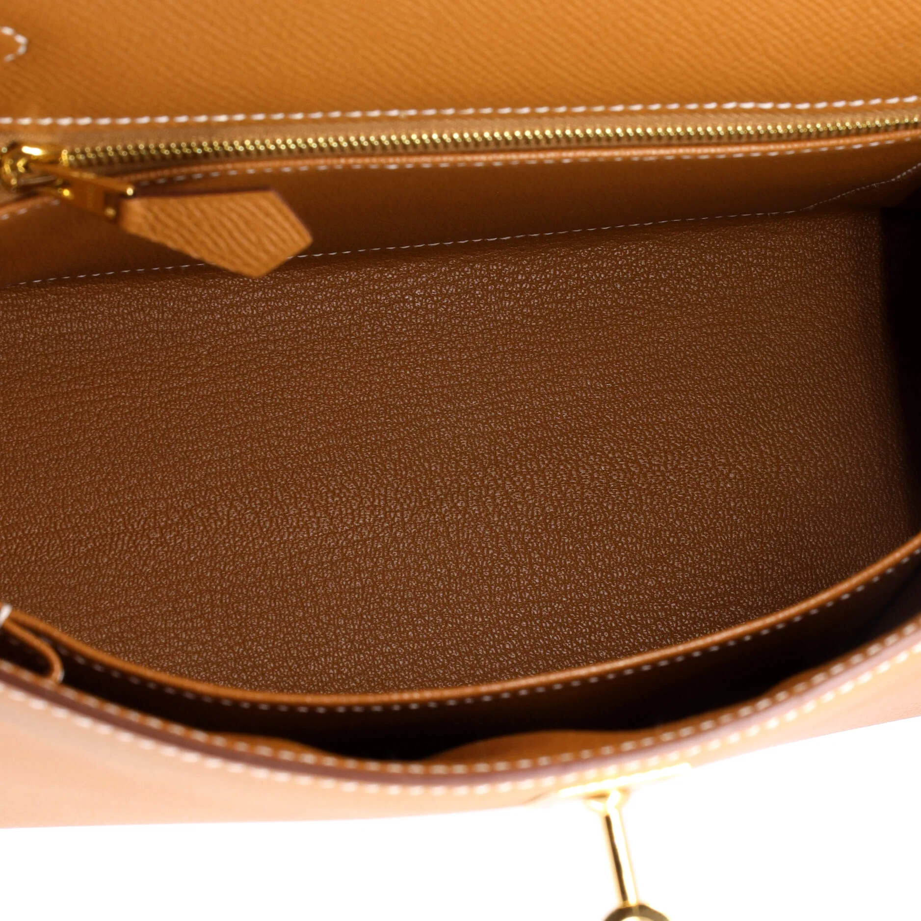 Kelly Handbag Gold Epsom with Gold Hardware 25 - Image 7