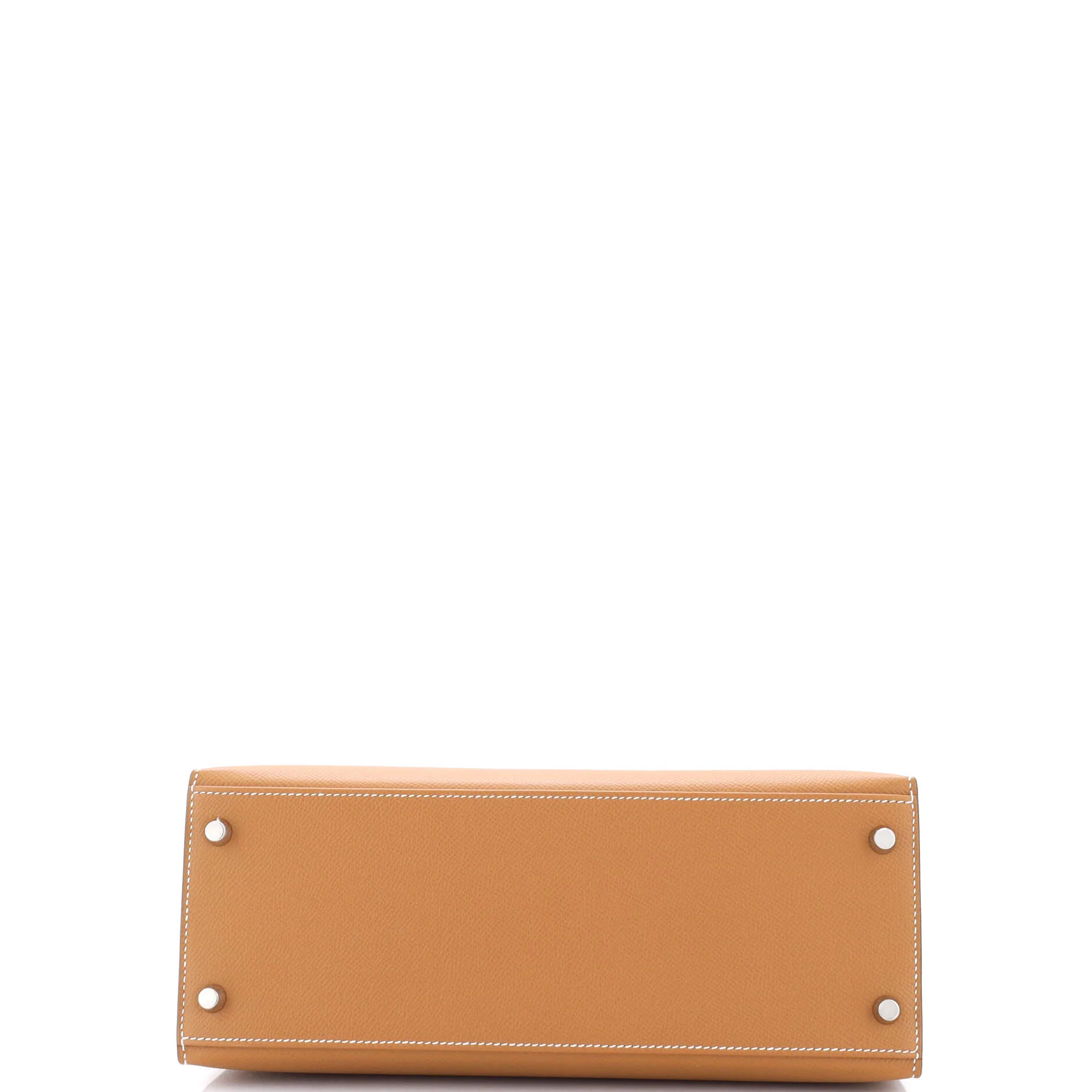 Kelly Handbag Gold Epsom with Palladium Hardware 28 - Image 5