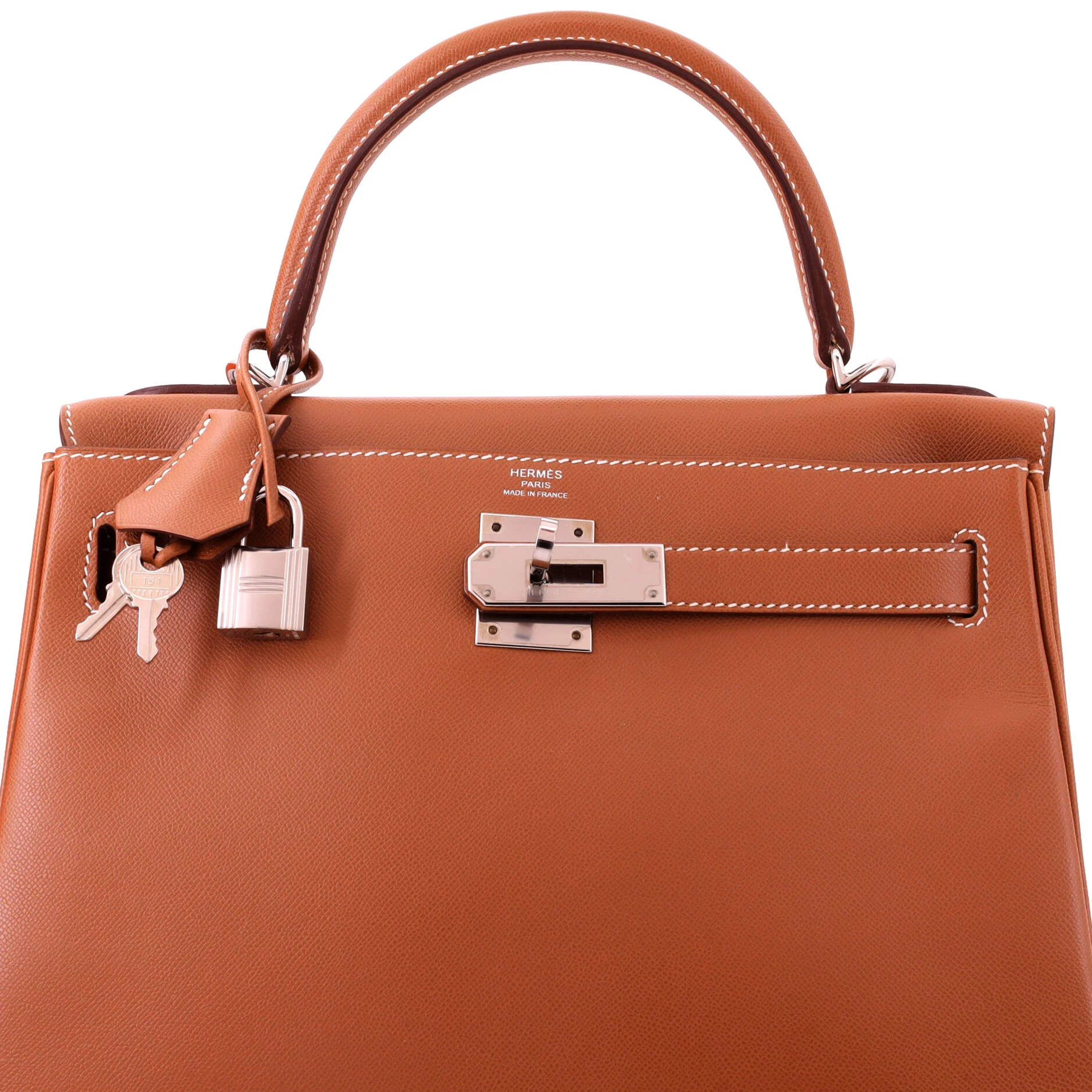 Kelly Handbag Gold Madame with Palladium Hardware 28 - Image 6