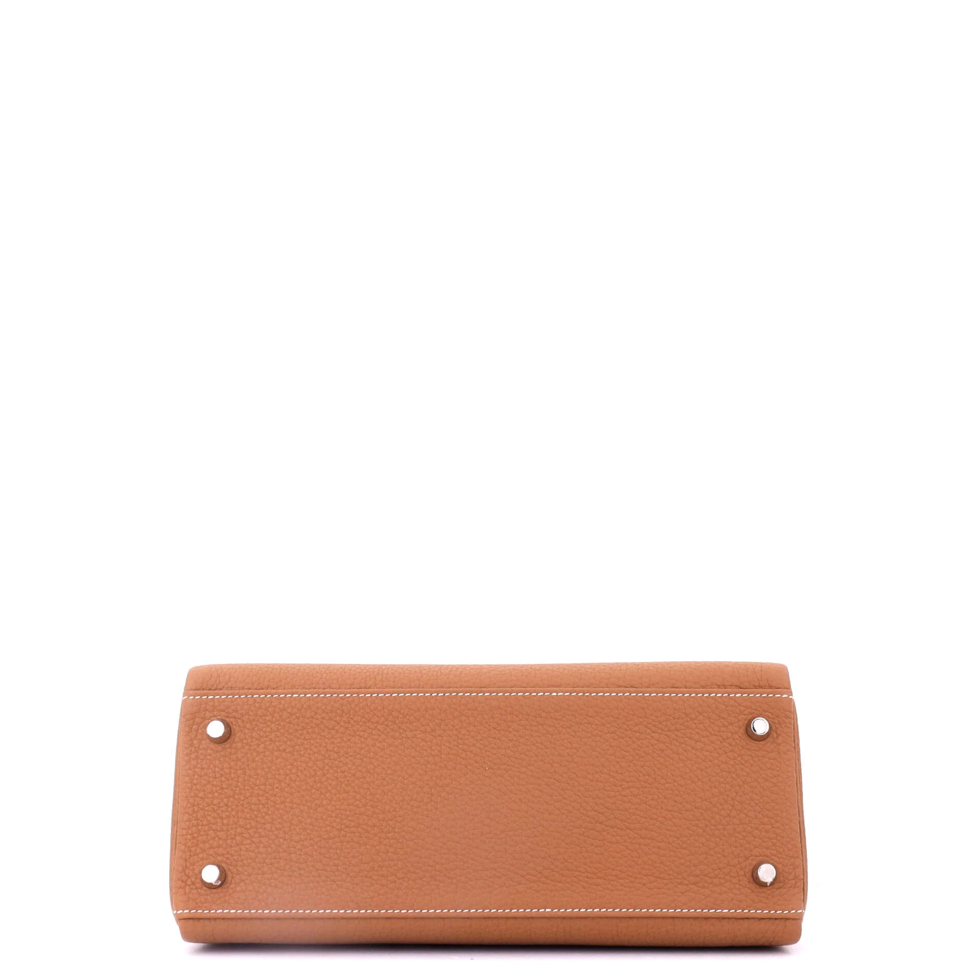Kelly Handbag Gold Togo with Palladium Hardware 28 - Image 5