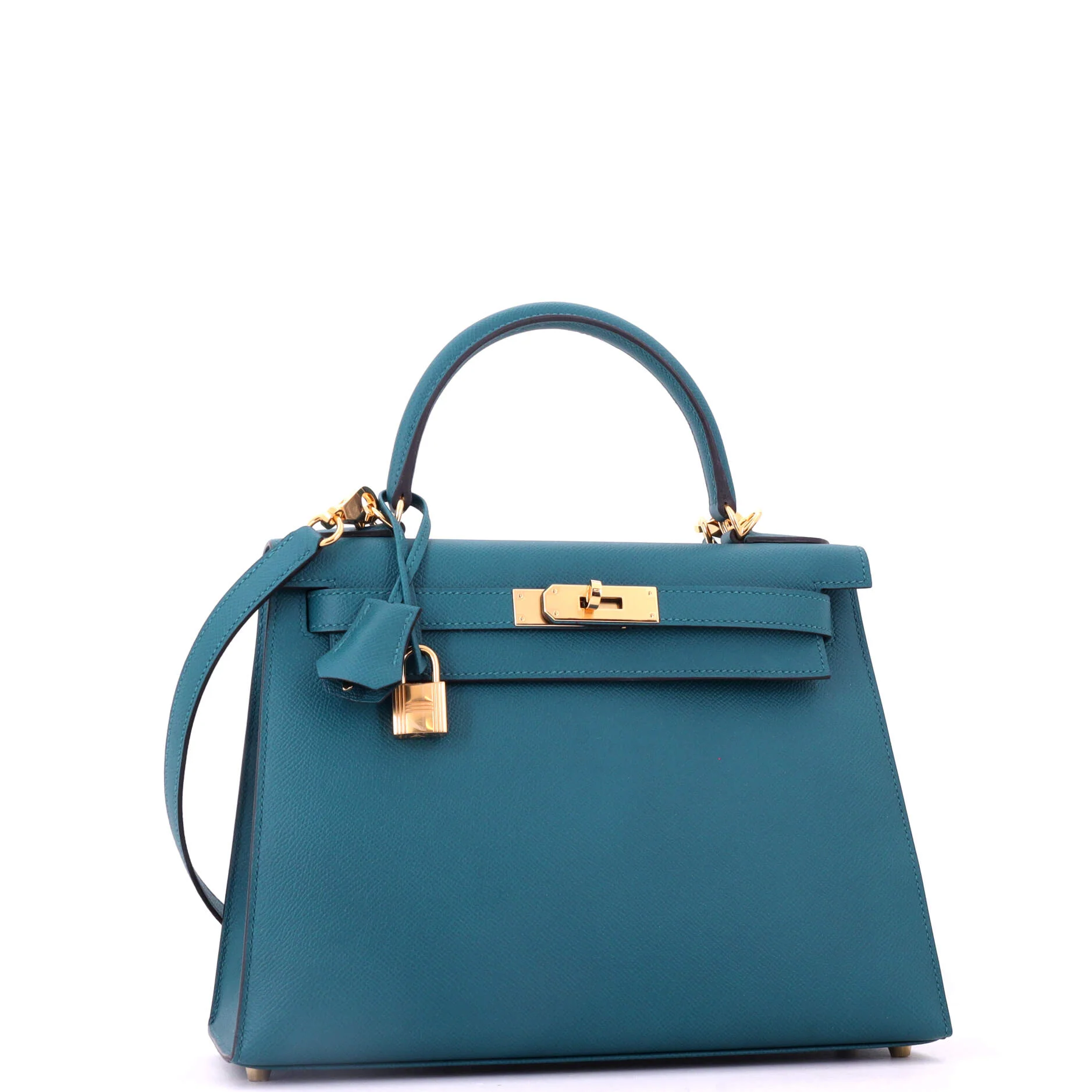 Kelly Handbag Vert Bosphore Epsom with Gold Hardware 28 - Image 3