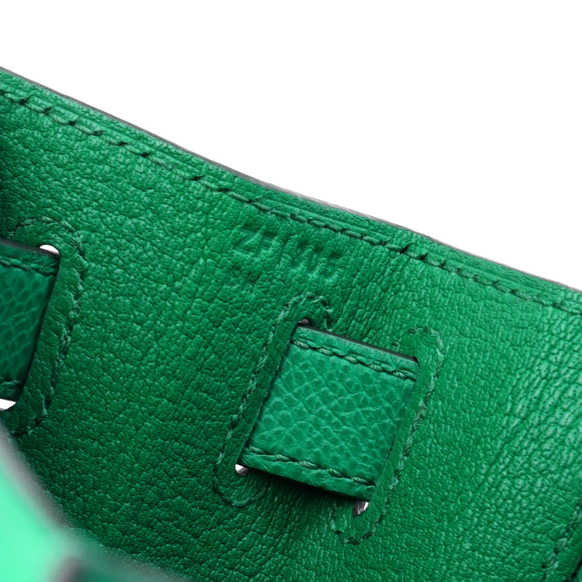 Kelly Handbag Vert Jade Epsom with Gold Hardware 28 - Image 8