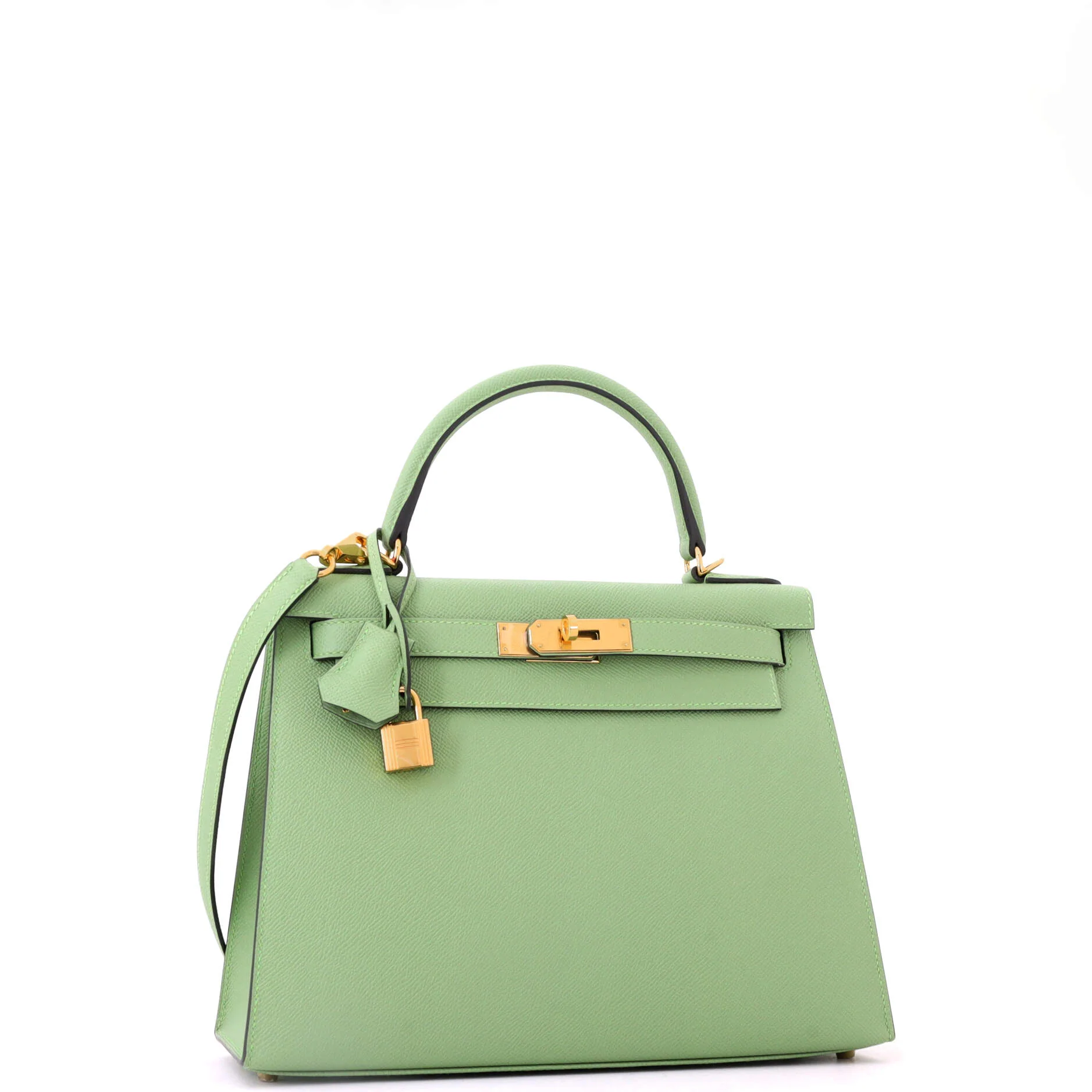 Kelly Handbag Vert Criquet Epsom with Gold Hardware 28 - Image 3