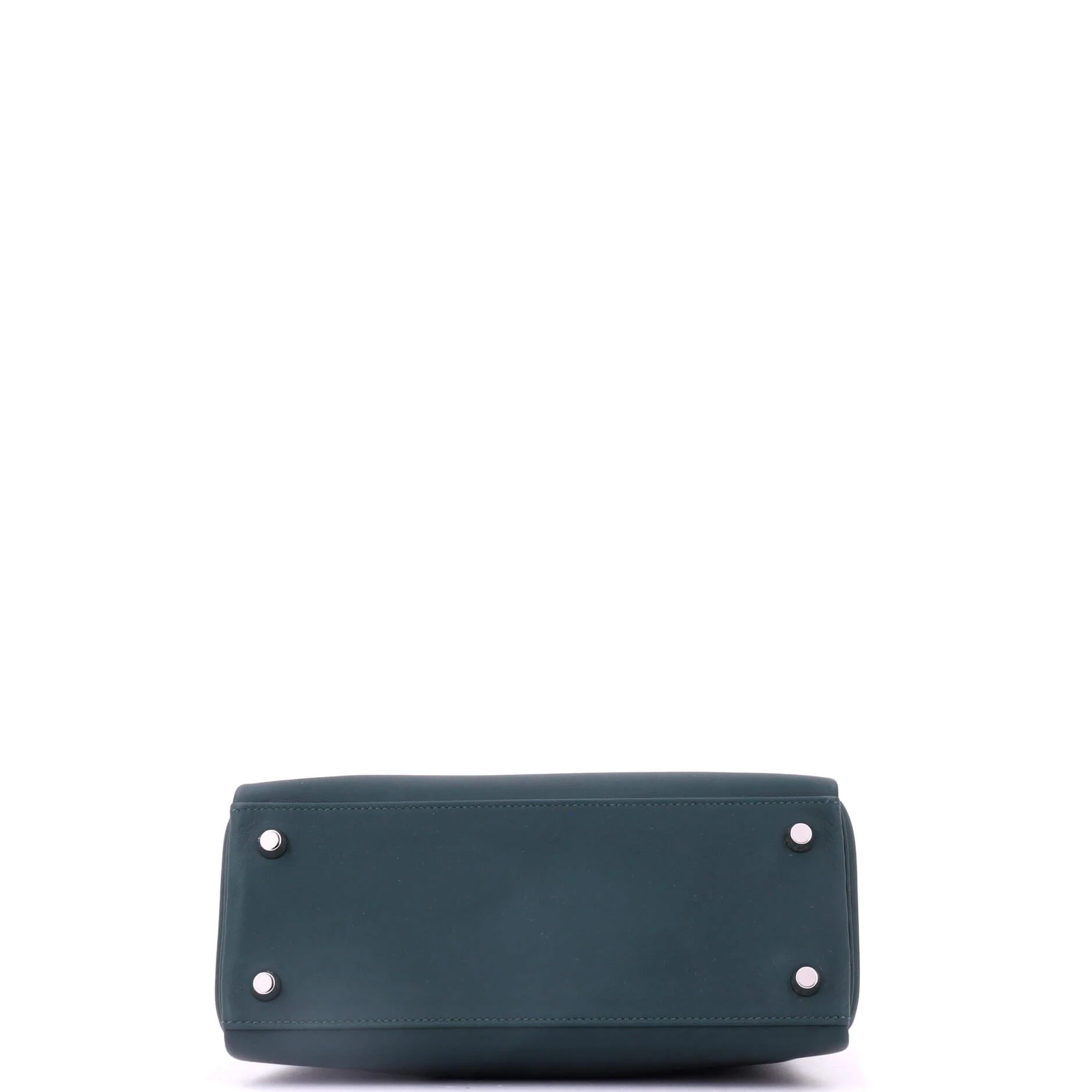 Kelly Handbag Vert Cypress Swift with Palladium Hardware 25 - Image 5
