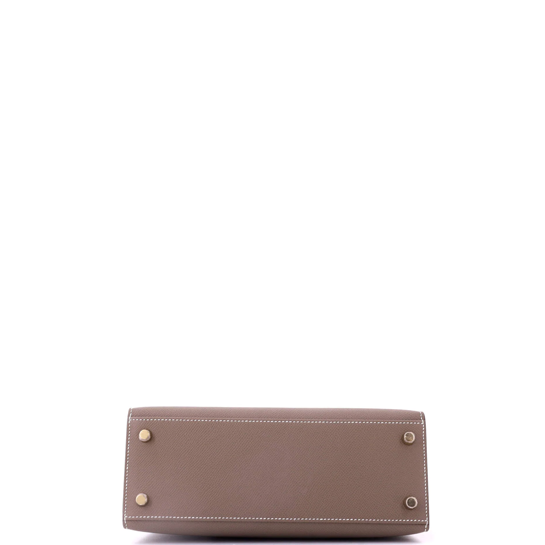 Kelly Handbag Grey Epsom with Gold Hardware 25 - Image 4