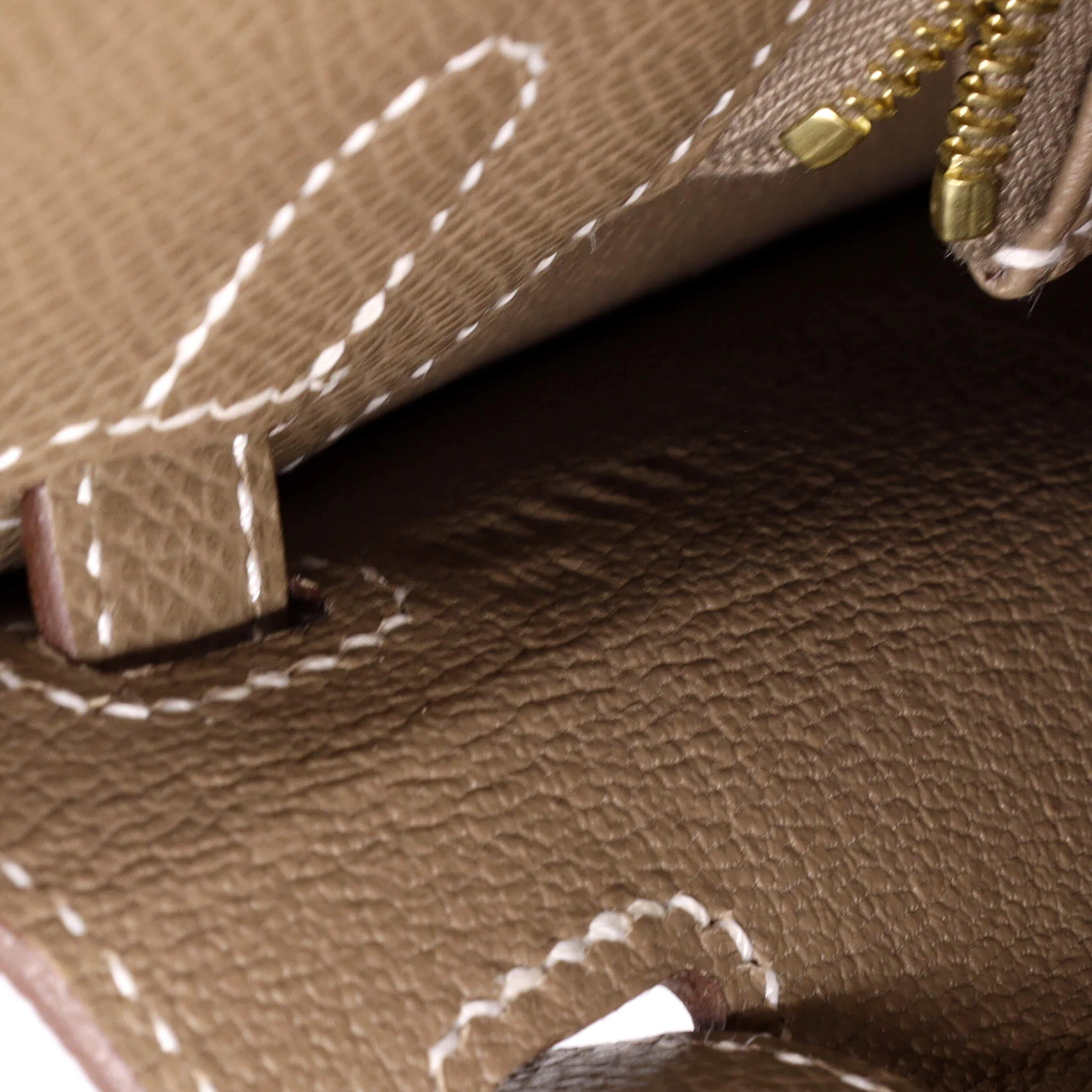 Kelly Handbag Grey Epsom with Gold Hardware 25 - Image 8