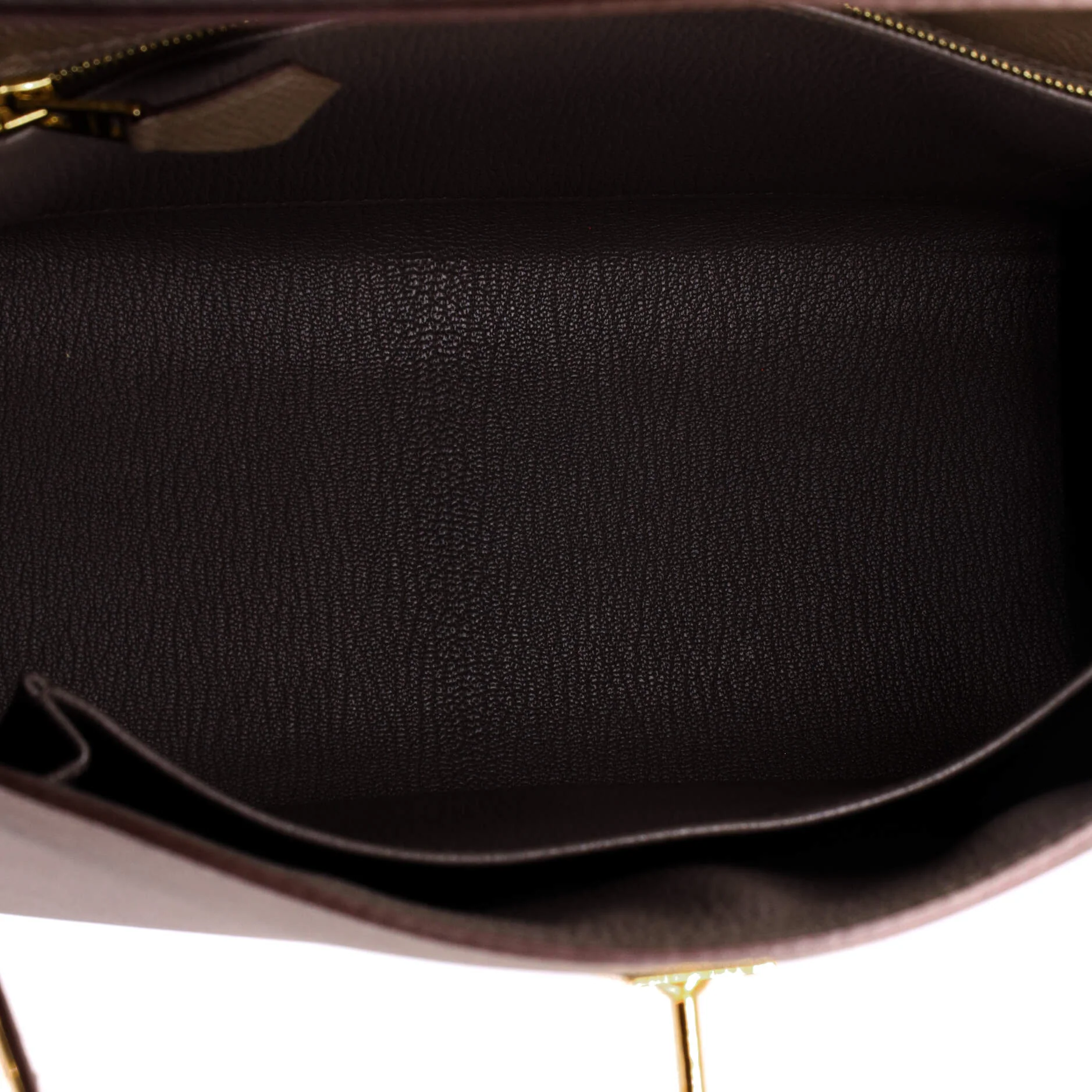 Kelly Handbag Grey Epsom with Gold Hardware 25 - Image 7