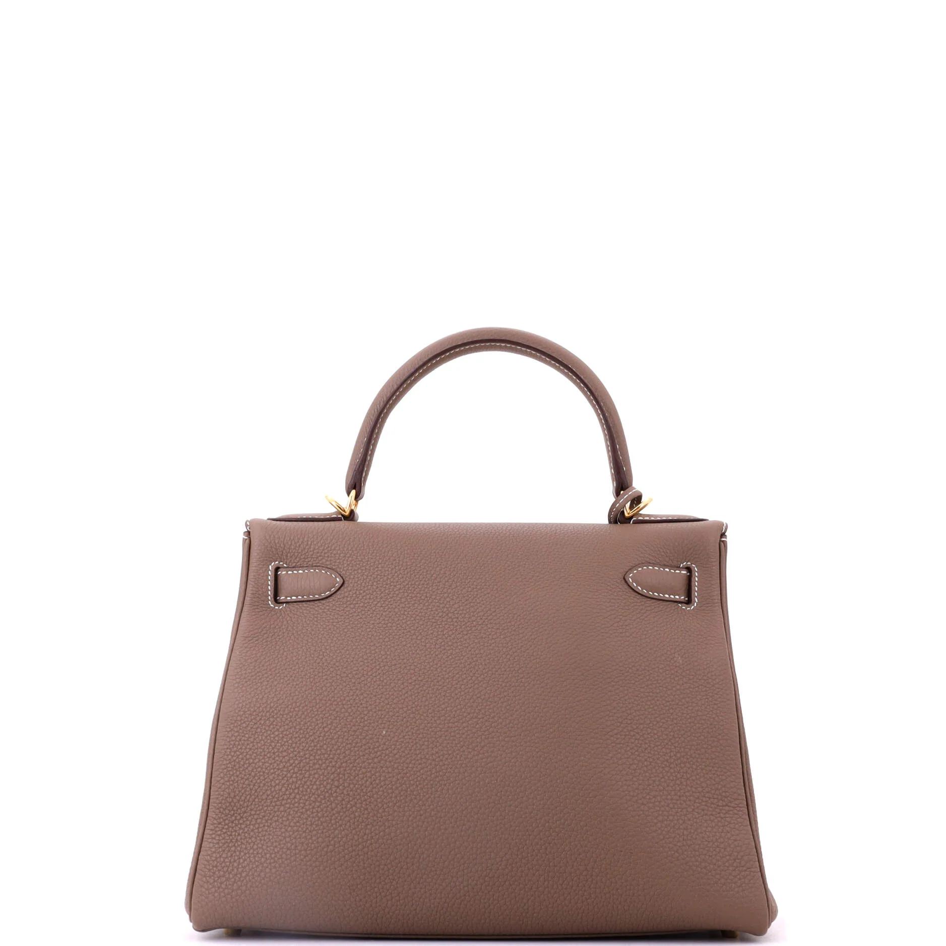 Kelly Handbag Grey Togo with Gold Hardware 28 - Image 4