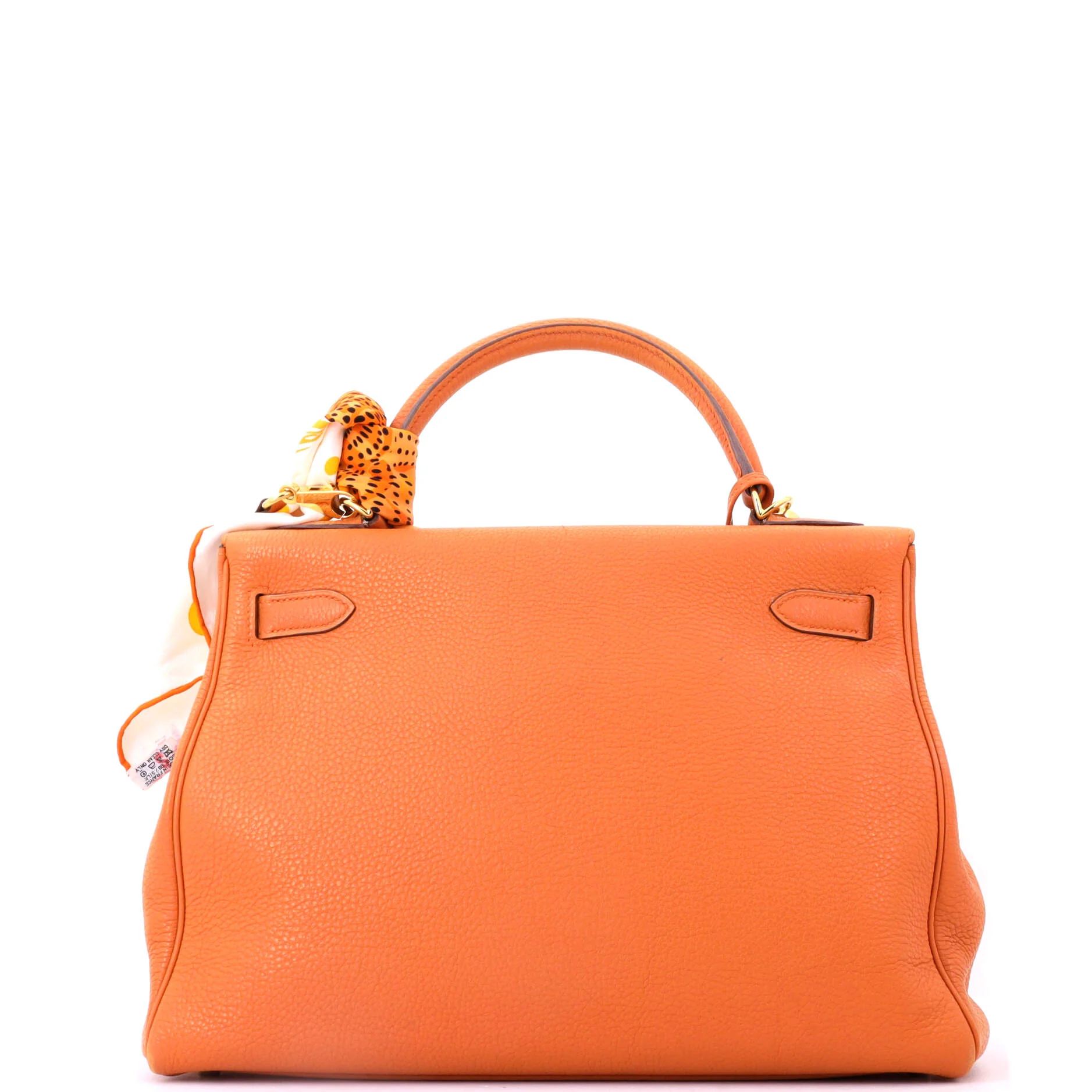 Kelly Handbag Potiron Togo with Gold Hardware 32 - Image 3
