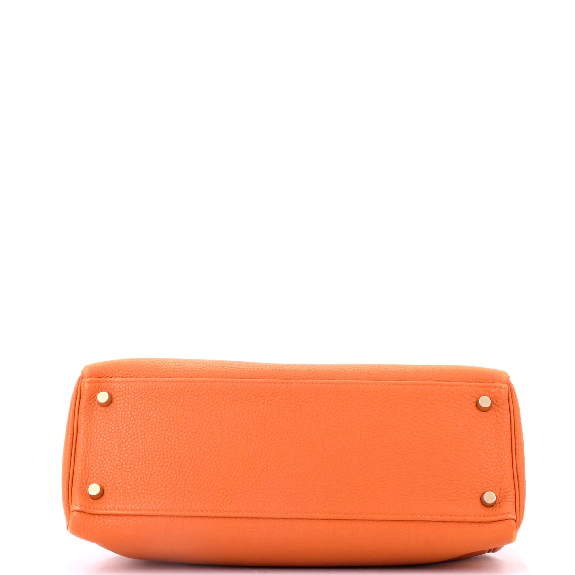 Kelly Handbag Potiron Togo with Gold Hardware 32 - Image 4