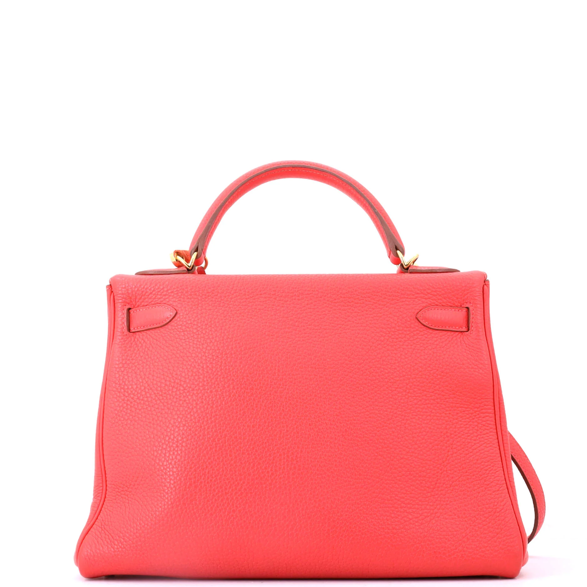 Kelly Handbag Rose Jaipur Clemence with Gold Hardware 32 - Image 3