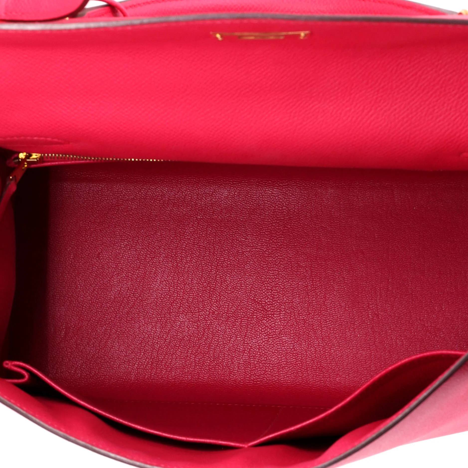 Kelly Handbag Rose Extreme Epsom with Gold Hardware 28 - Image 6