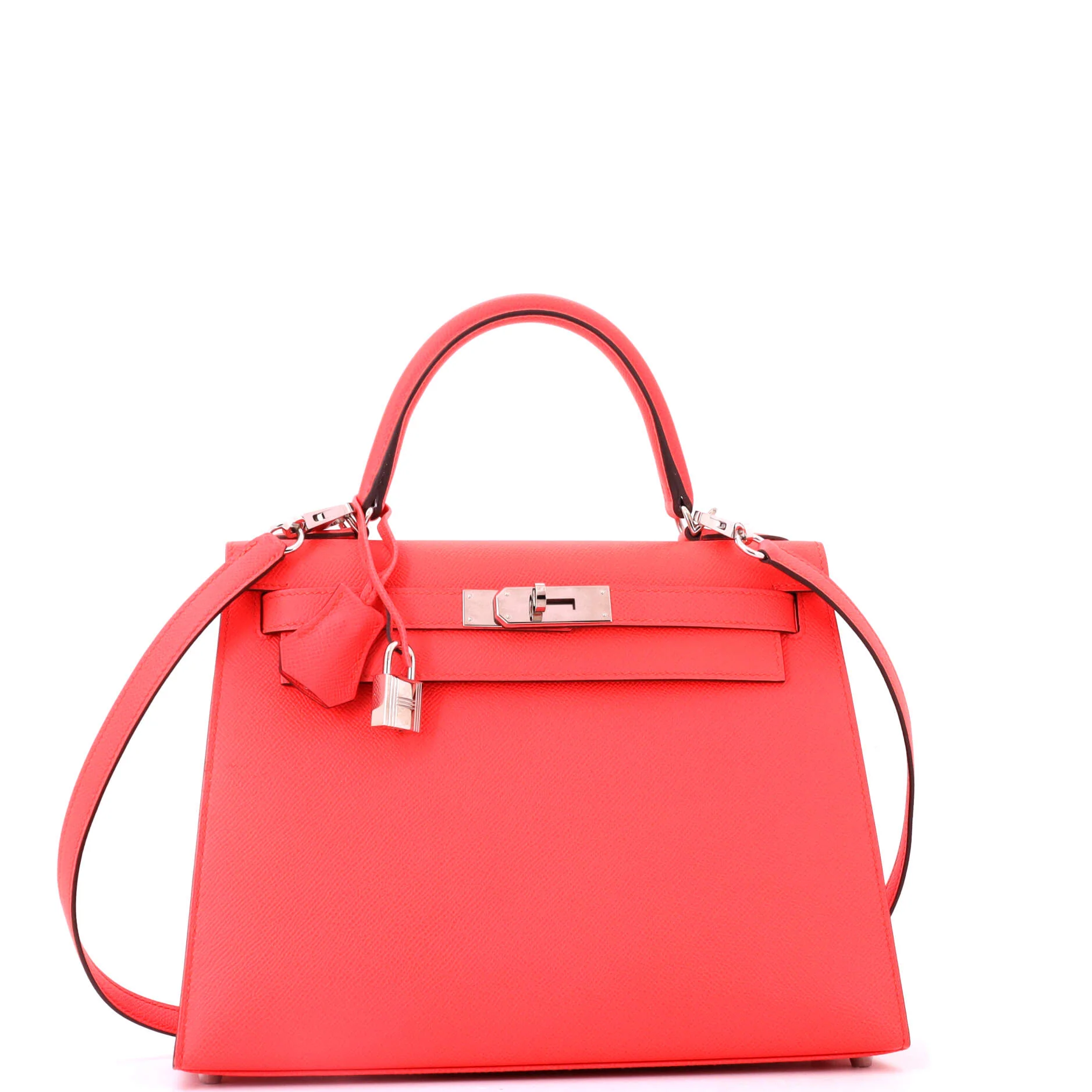 Kelly Handbag Rose Texas Epsom with Palladium Hardware 28 - Image 3
