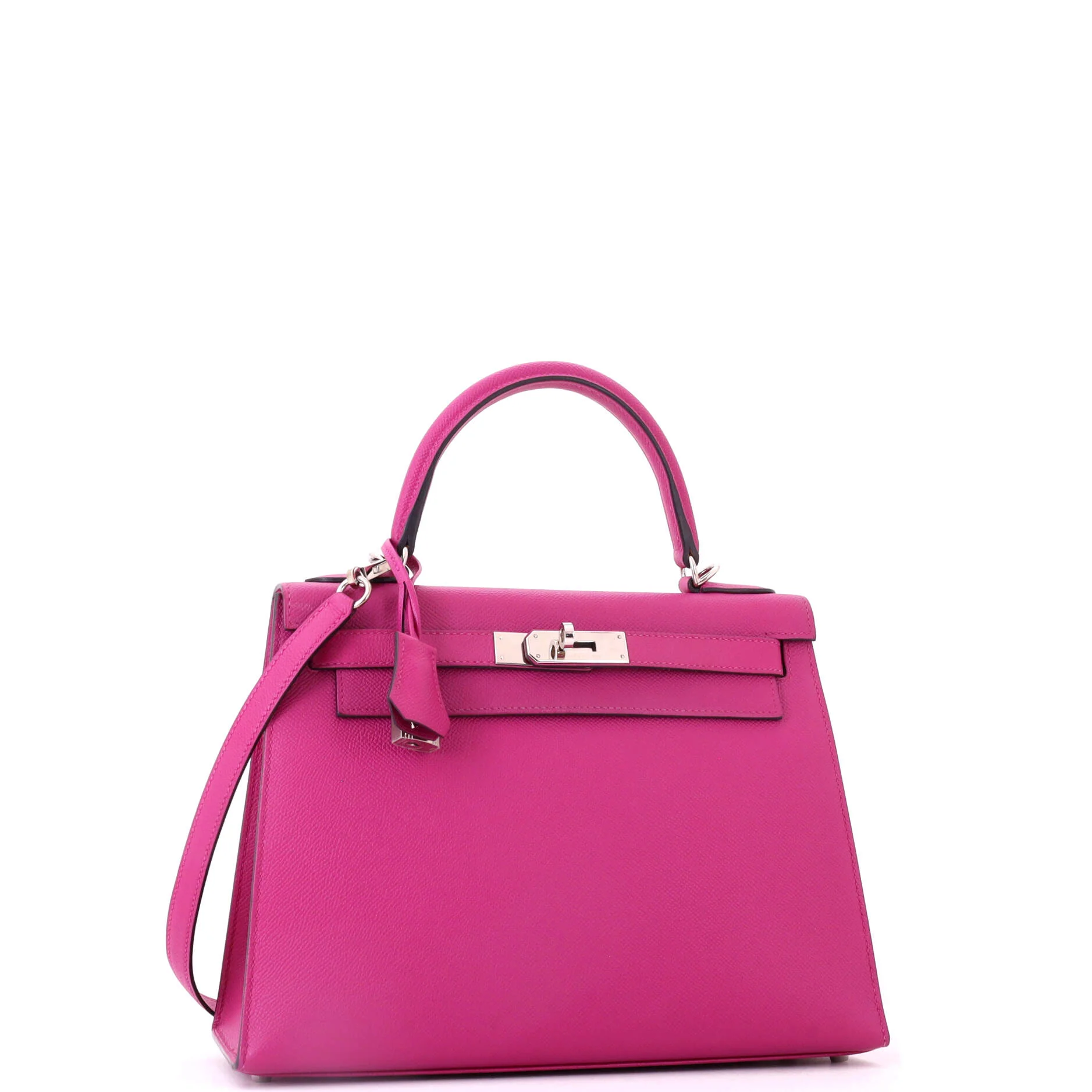 Kelly Handbag Rose Pourpre Epsom with Palladium Hardware 28 - Image 3