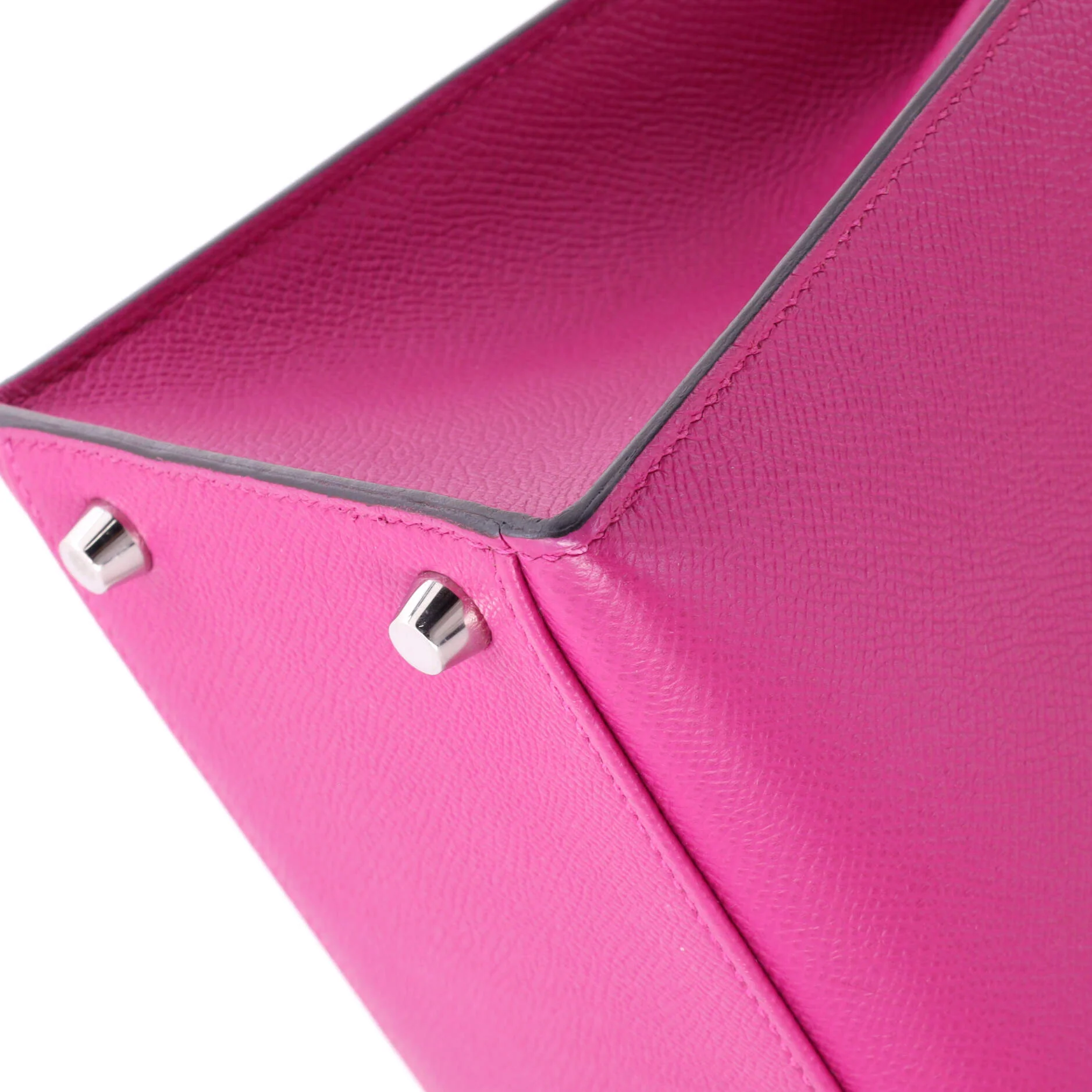 Kelly Handbag Rose Pourpre Epsom with Palladium Hardware 28 - Image 8