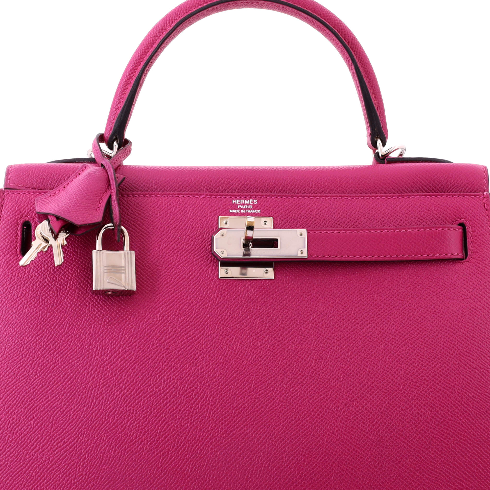 Kelly Handbag Rose Pourpre Epsom with Palladium Hardware 28 - Image 6