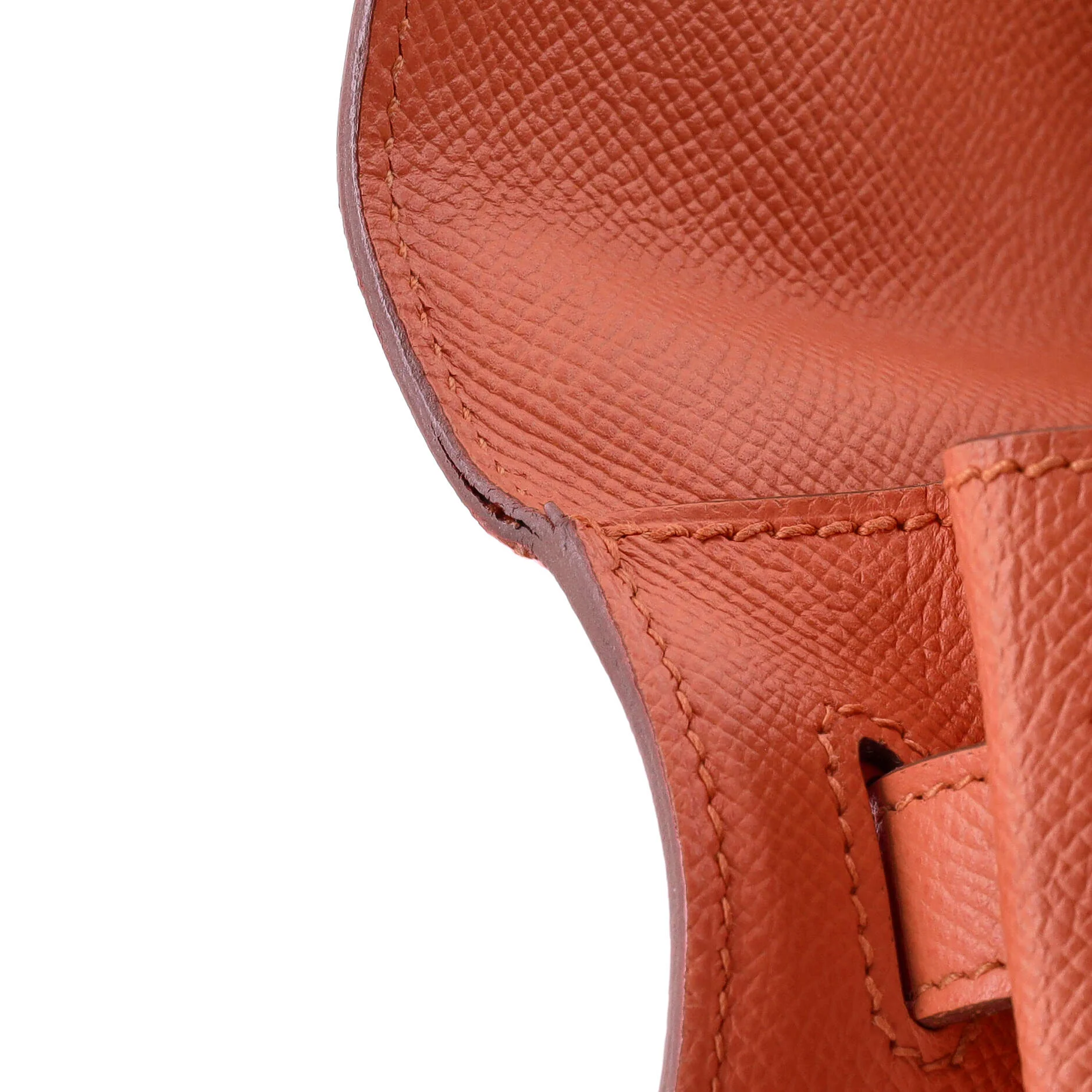 Kelly Handbag Flamingo Epsom with Palladium Hardware 32 - Image 8