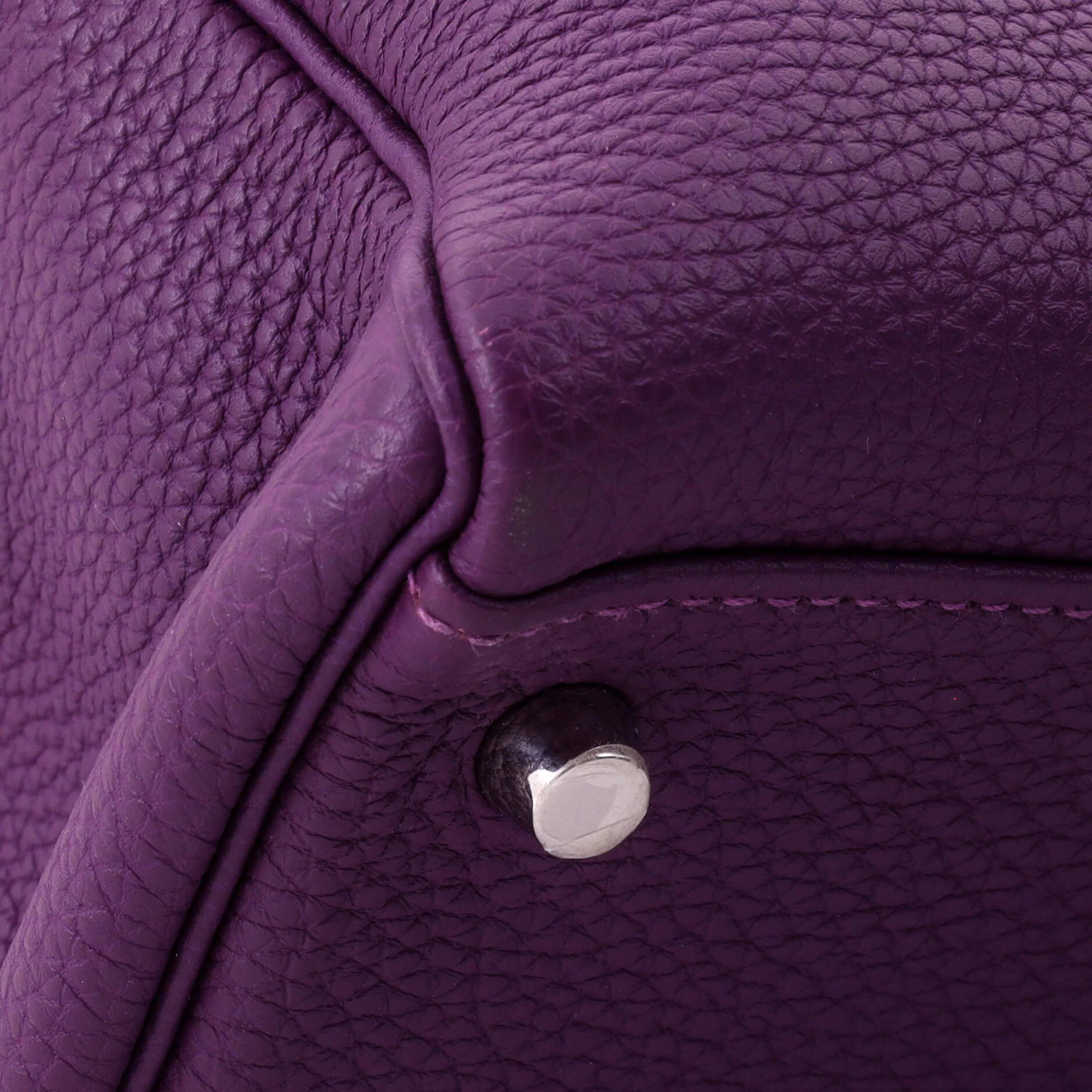 Kelly Handbag Anemone Togo with Palladium Hardware 32 - Image 8