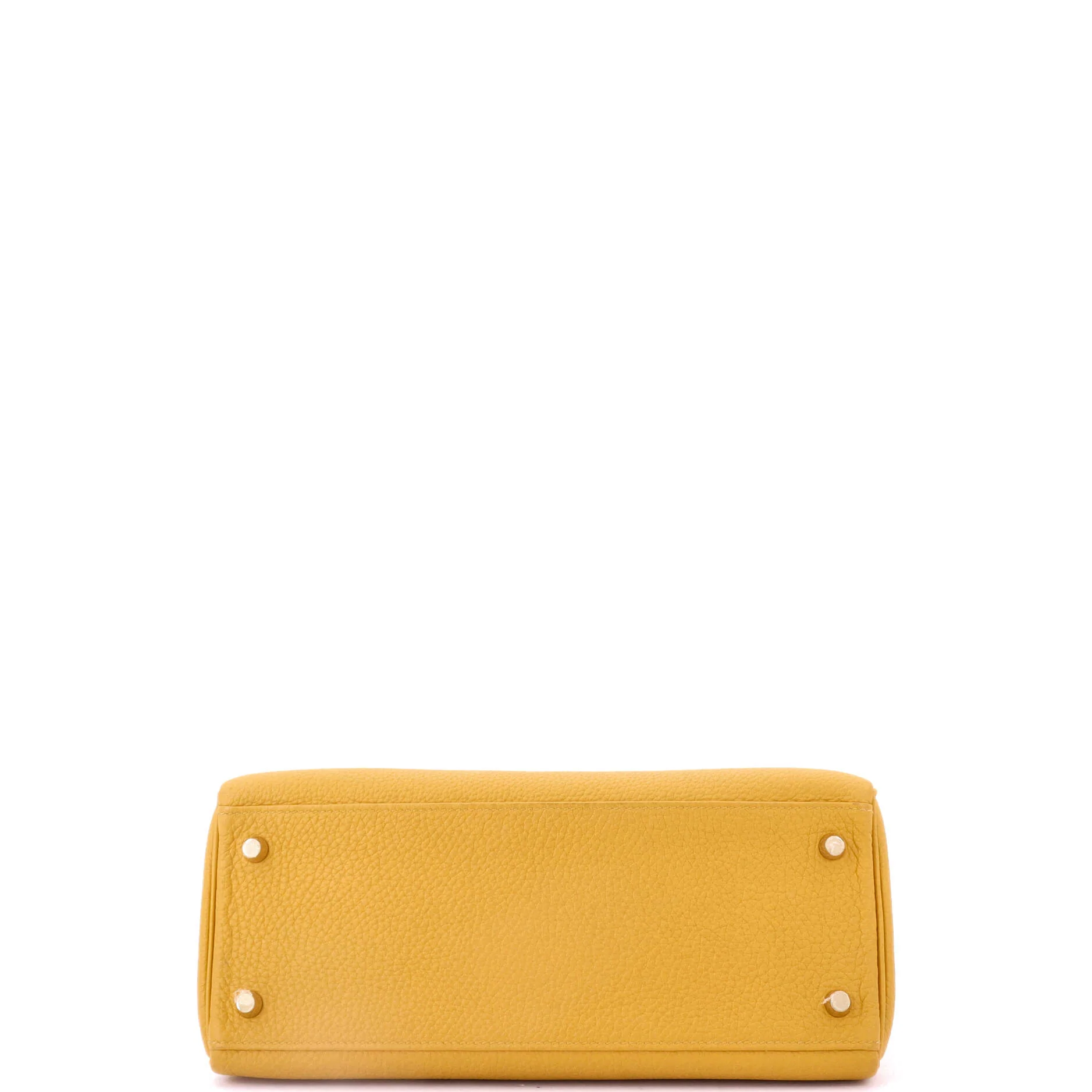 Kelly Handbag Jaune Ambre Togo with Gold Hardware 28 - Image 5