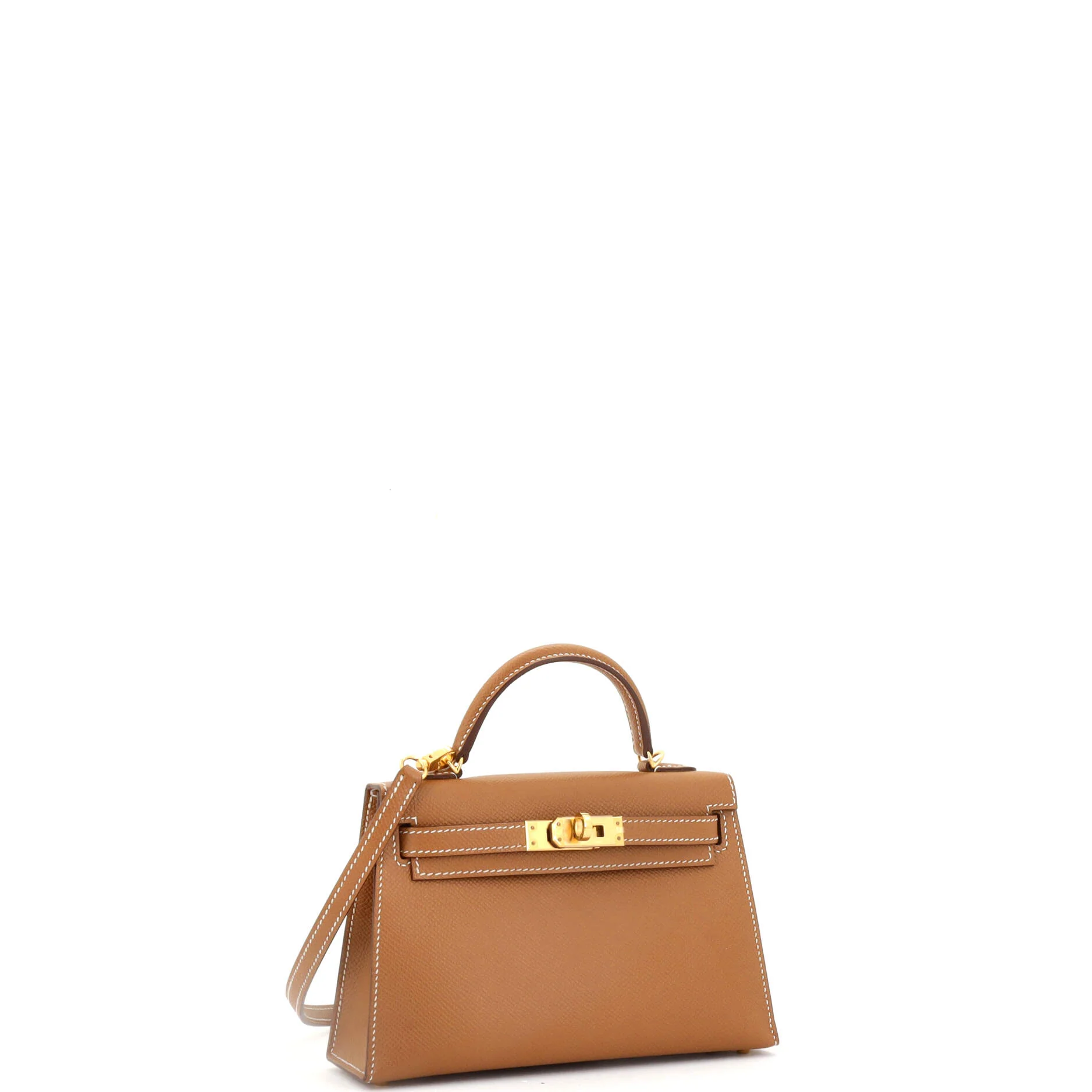 Kelly Mini II Bag Gold Epsom with Gold Hardware 20 - Image 3
