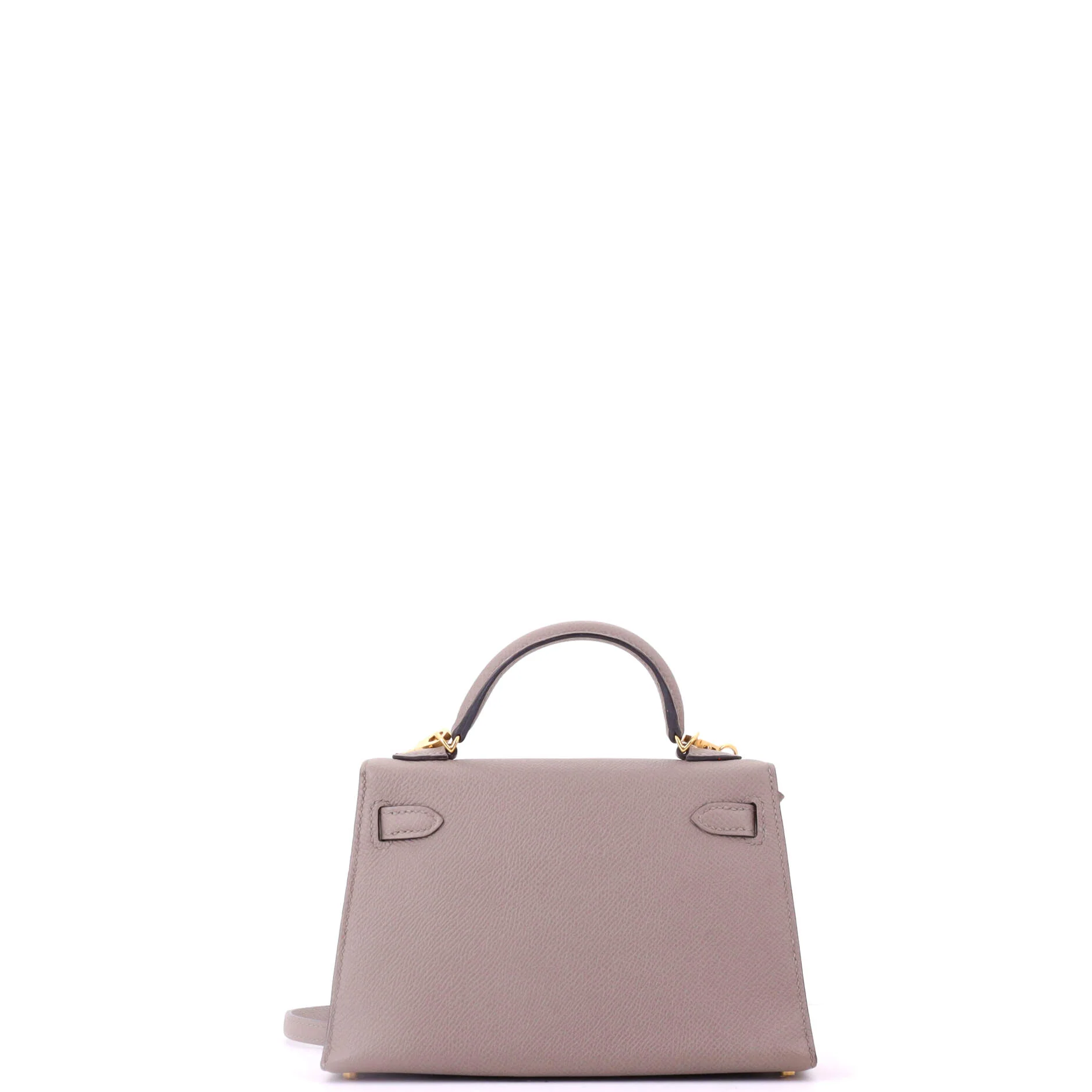 Kelly Mini II Bag Grey Epsom with Gold Hardware 20 - Image 4