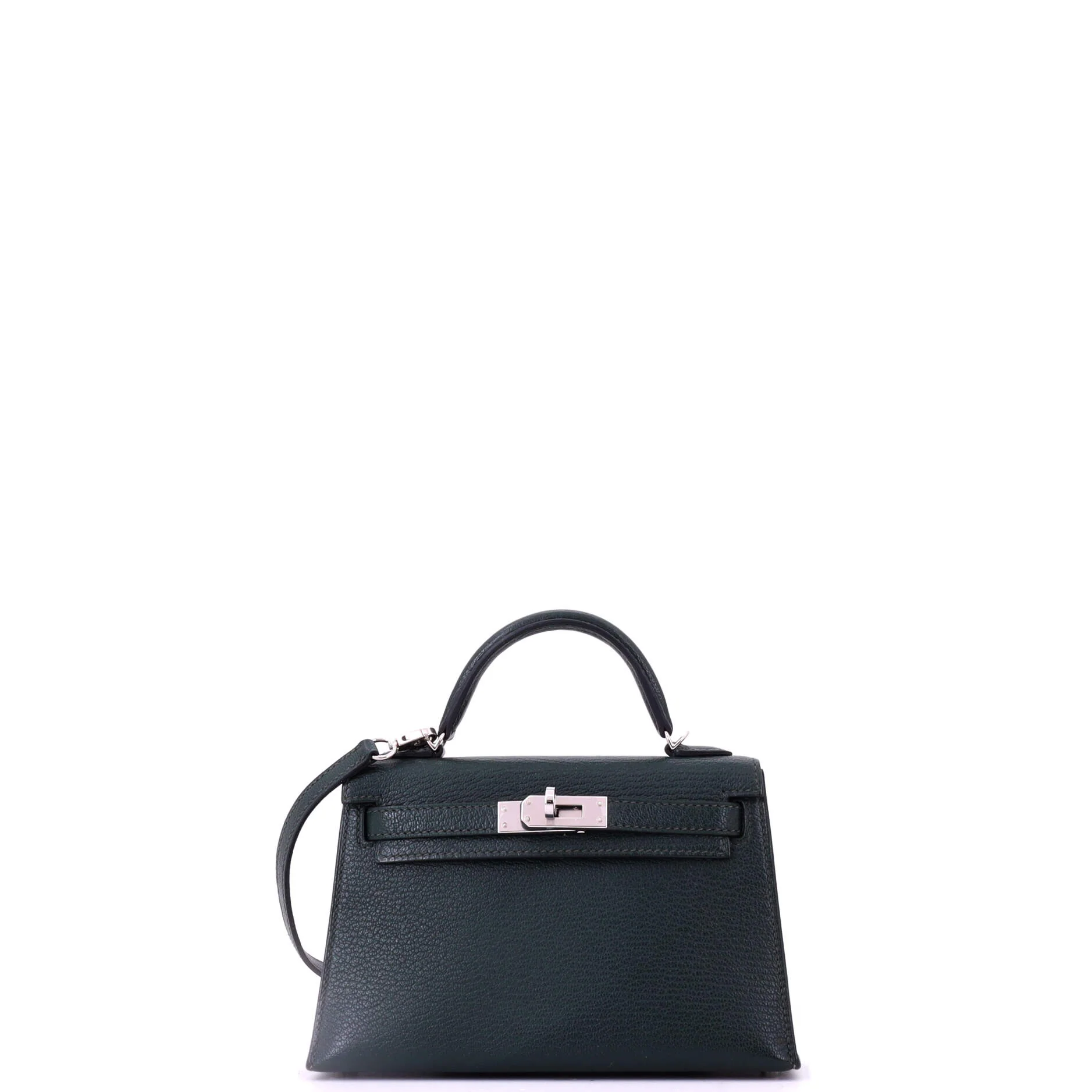 Kelly Mini II Bag Verso Chevre Mysore with Palladium Hardware 20