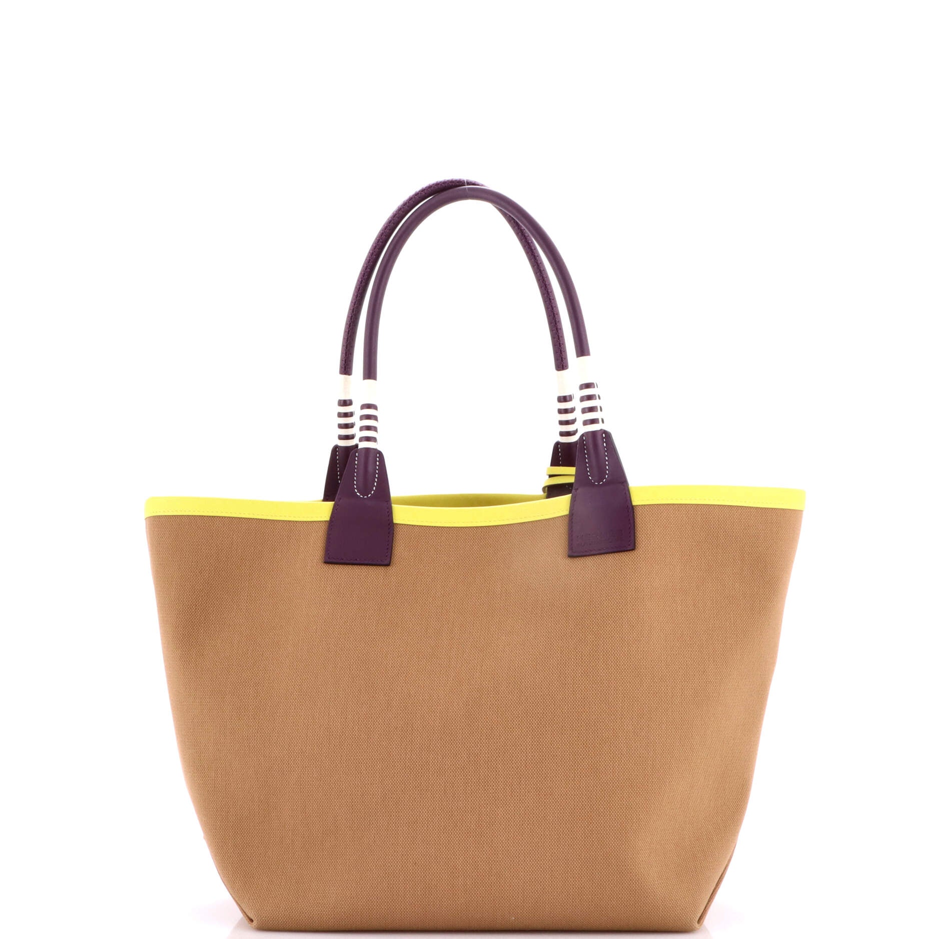 Sac Steeple Tote Toile with Leather 28 - Image 3