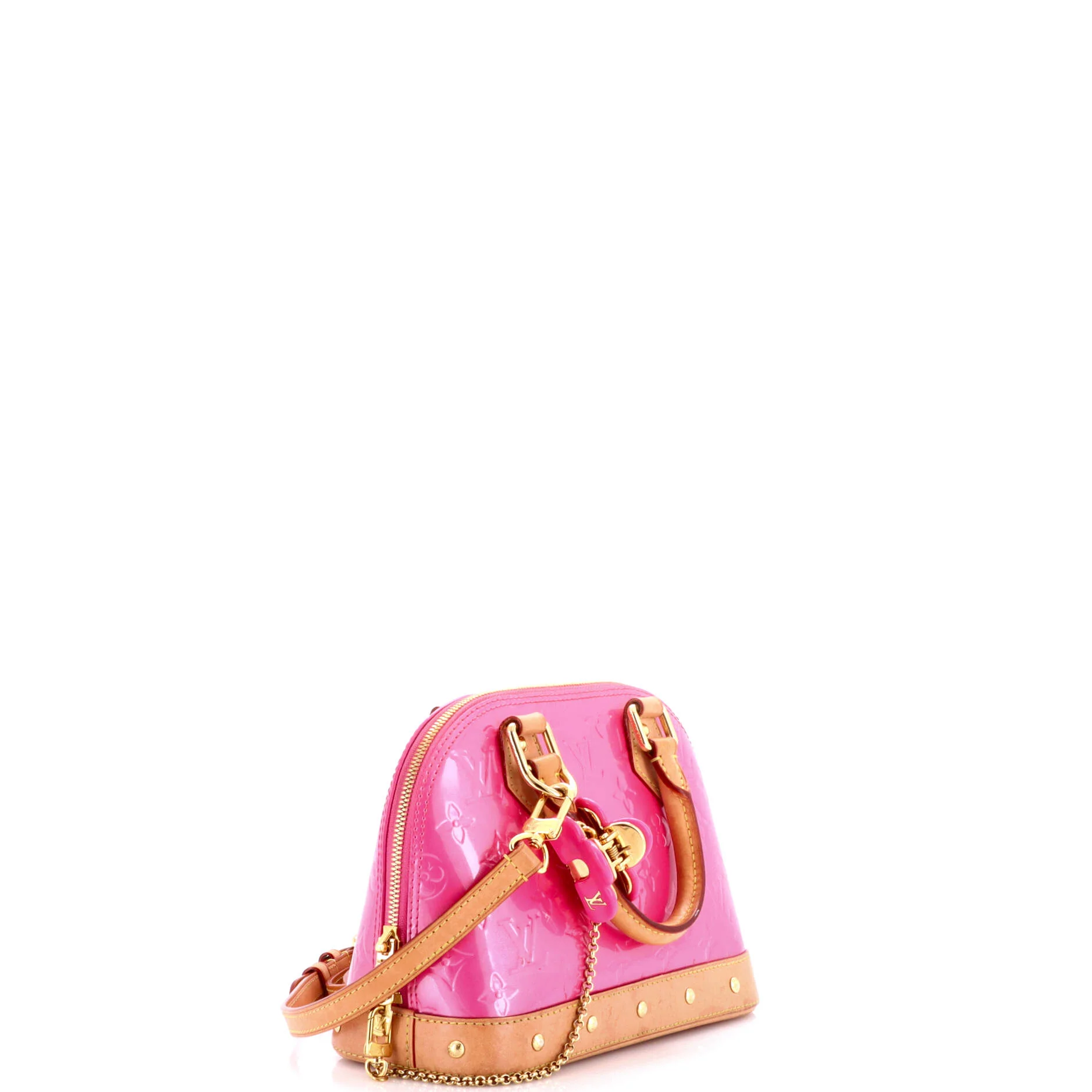 Alma Charm Chain Handbag Monogram Vernis BB - Image 2