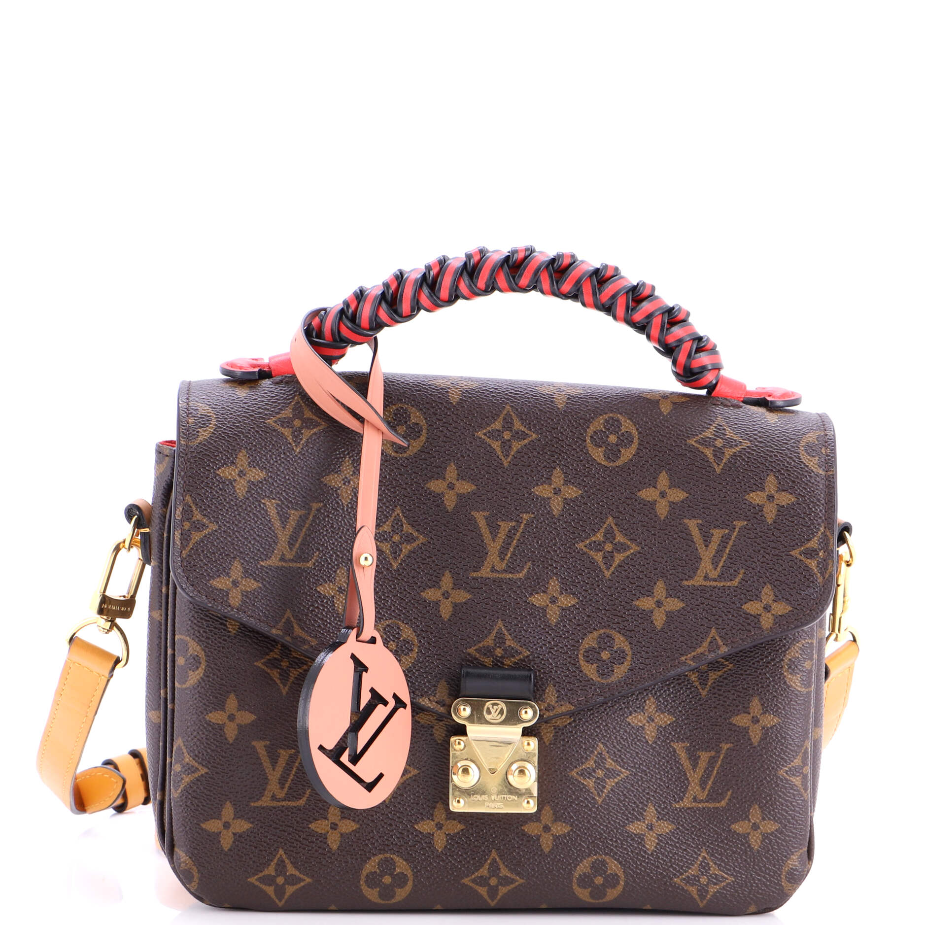 Braided Handle Pochette Metis Monogram Canvas with Leather