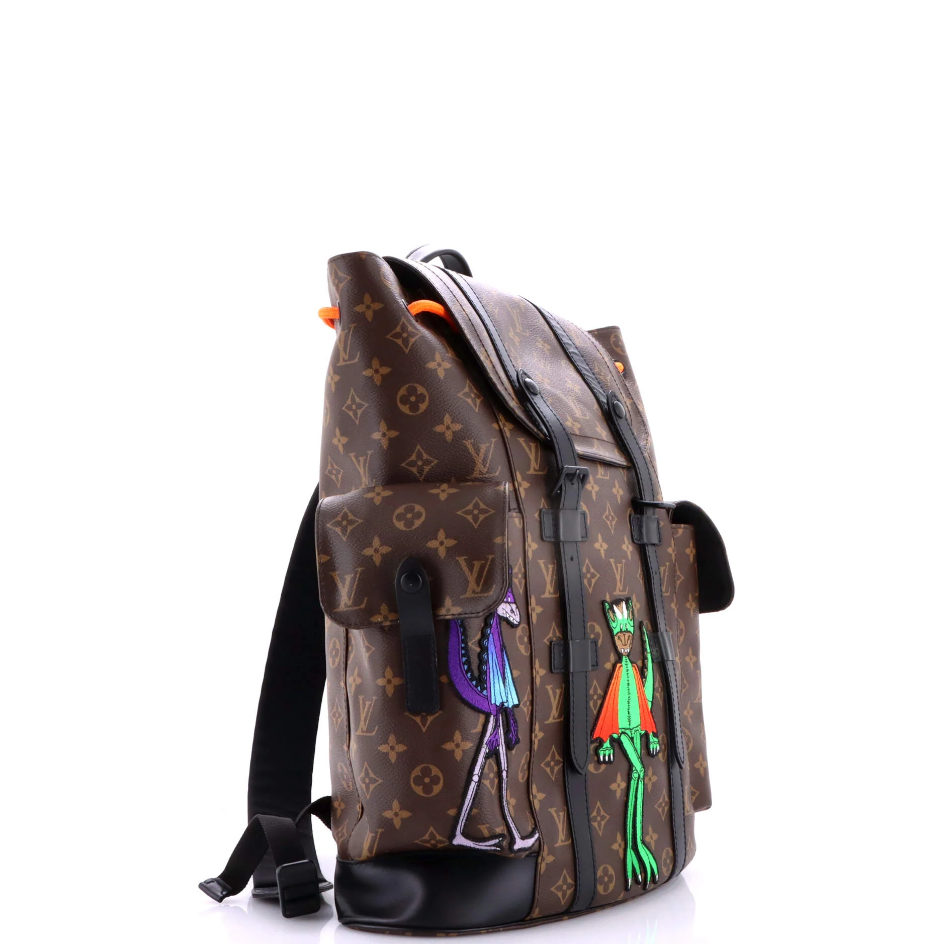 Christopher Backpack Monogram Canvas with LV Friends Patch PM - Image 2
