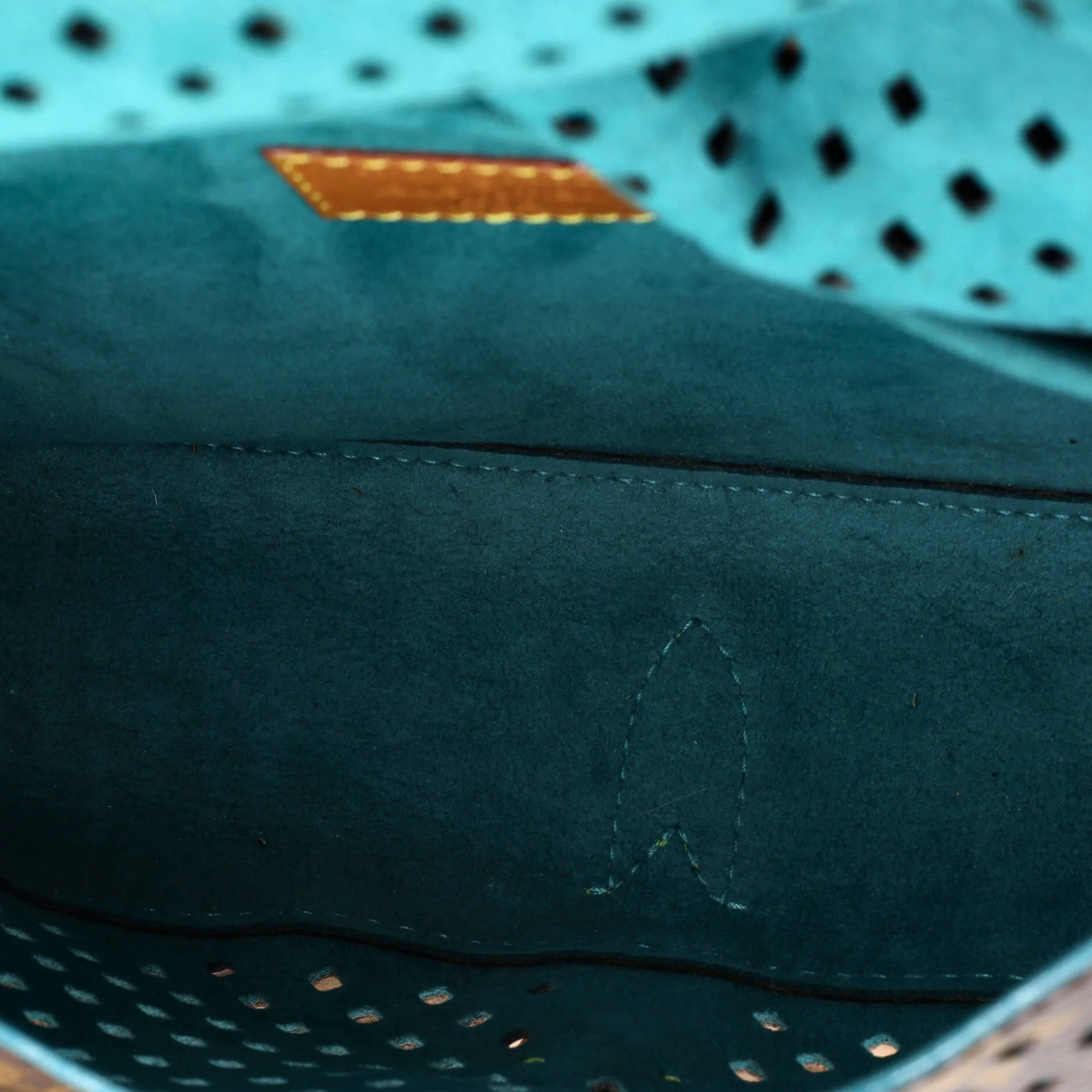 Flore Saumur Handbag Perforated Monogram Canvas - Image 5