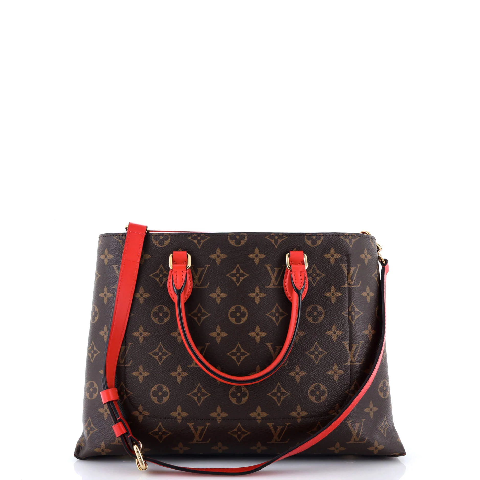 Flower Tote Monogram Canvas with Leather - Image 3