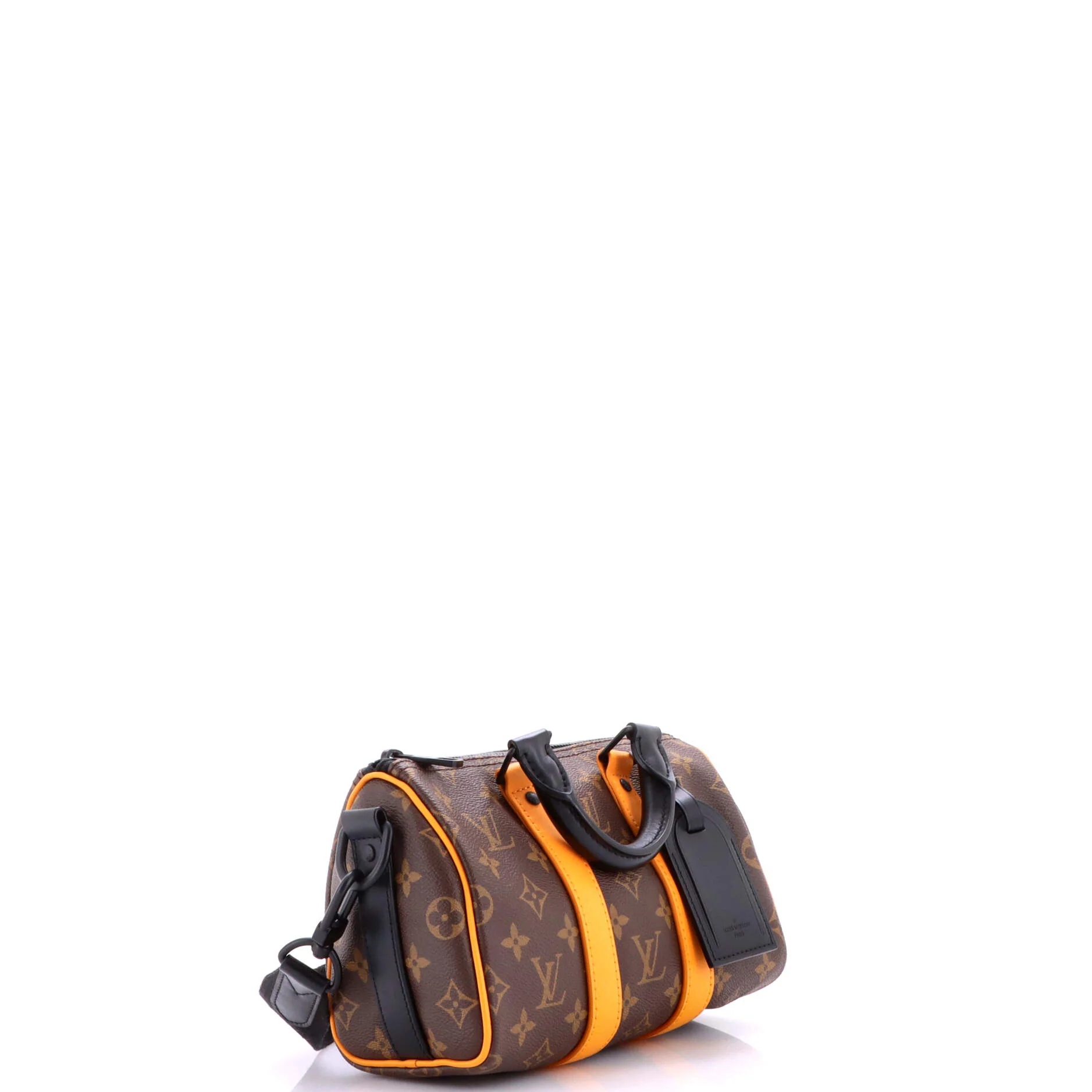 Keepall Bandouliere Bag Macassar Monogram Canvas with Leather 25 - Image 2