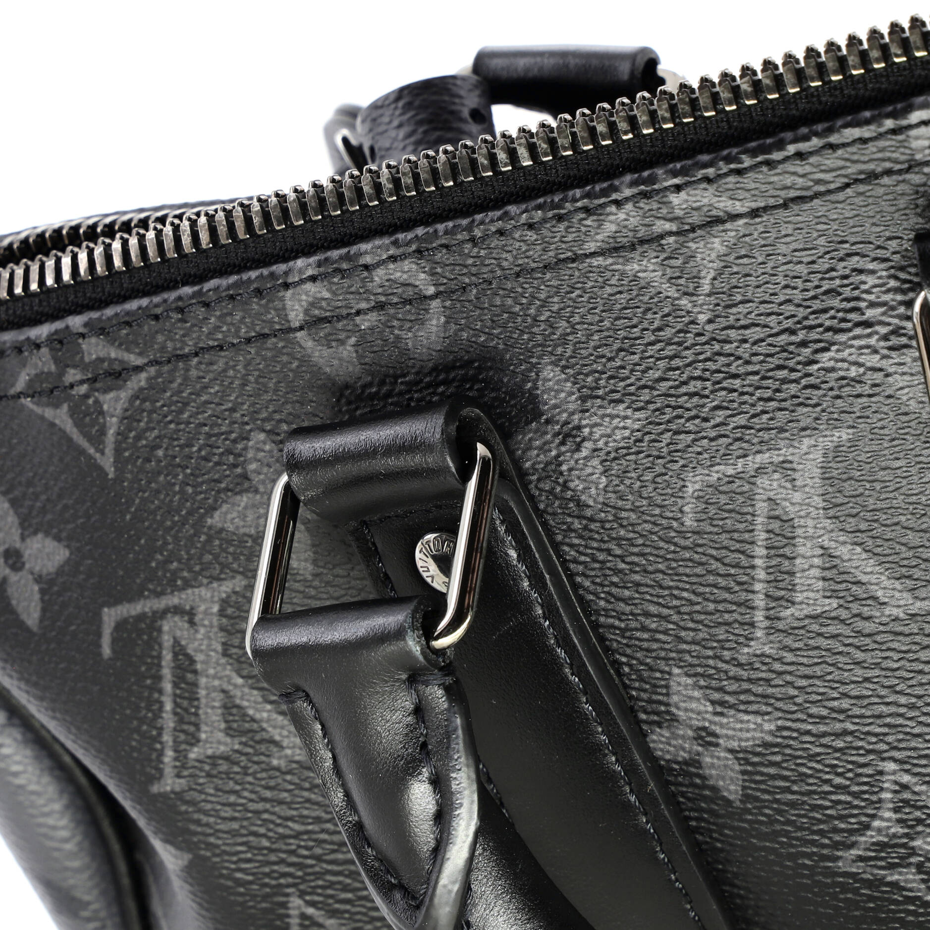 Keepall Bandouliere Bag Reverse Monogram Eclipse Canvas 25 - Image 8