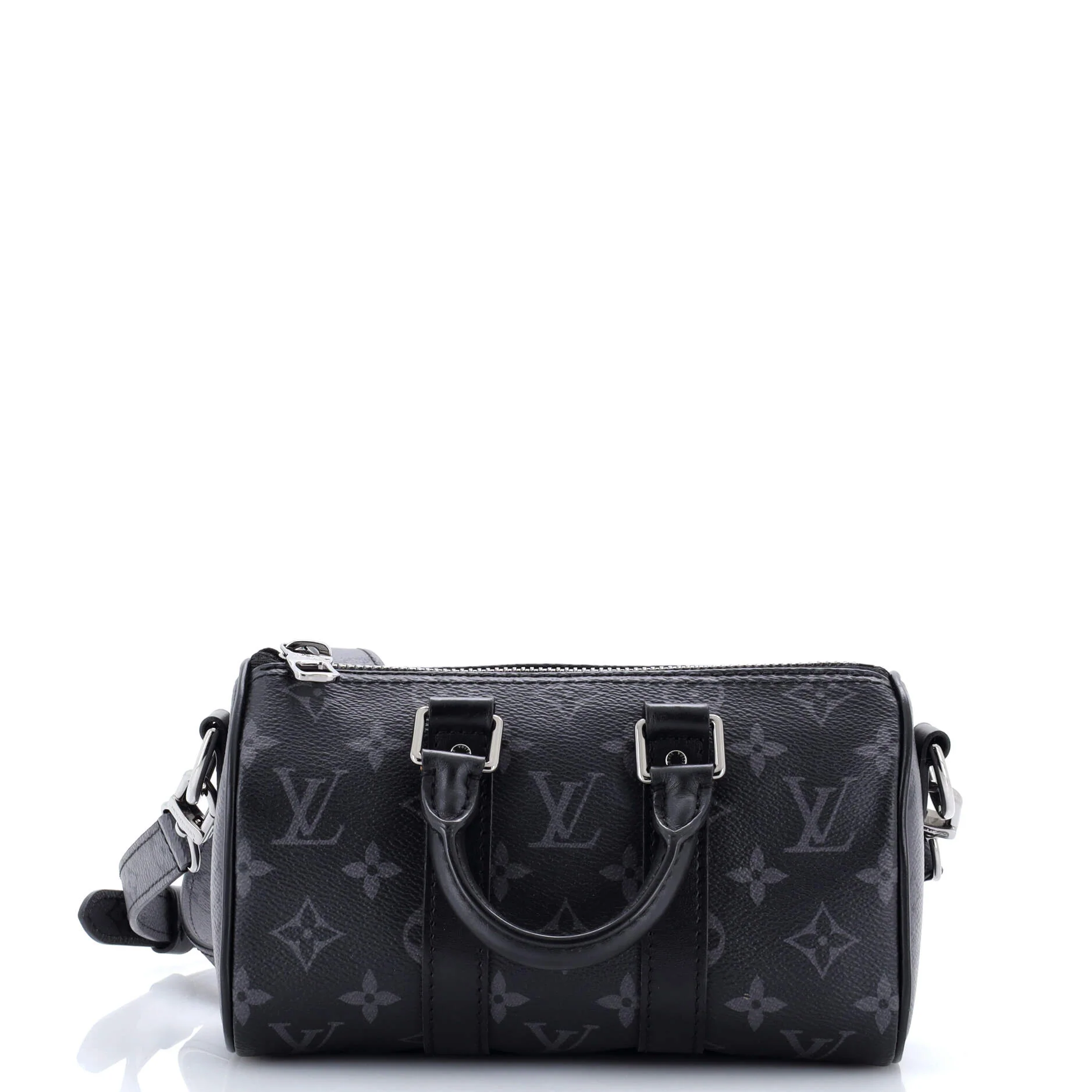 Keepall Bandouliere Bag Reverse Monogram Eclipse Canvas XS