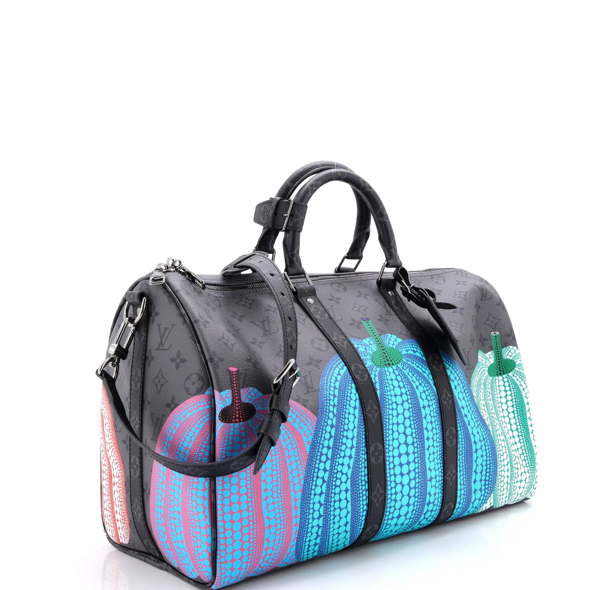 Keepall Bandouliere Bag Yayoi Kusama Pumpkins Reverse Monogram Eclipse Canvas 45 - Image 2