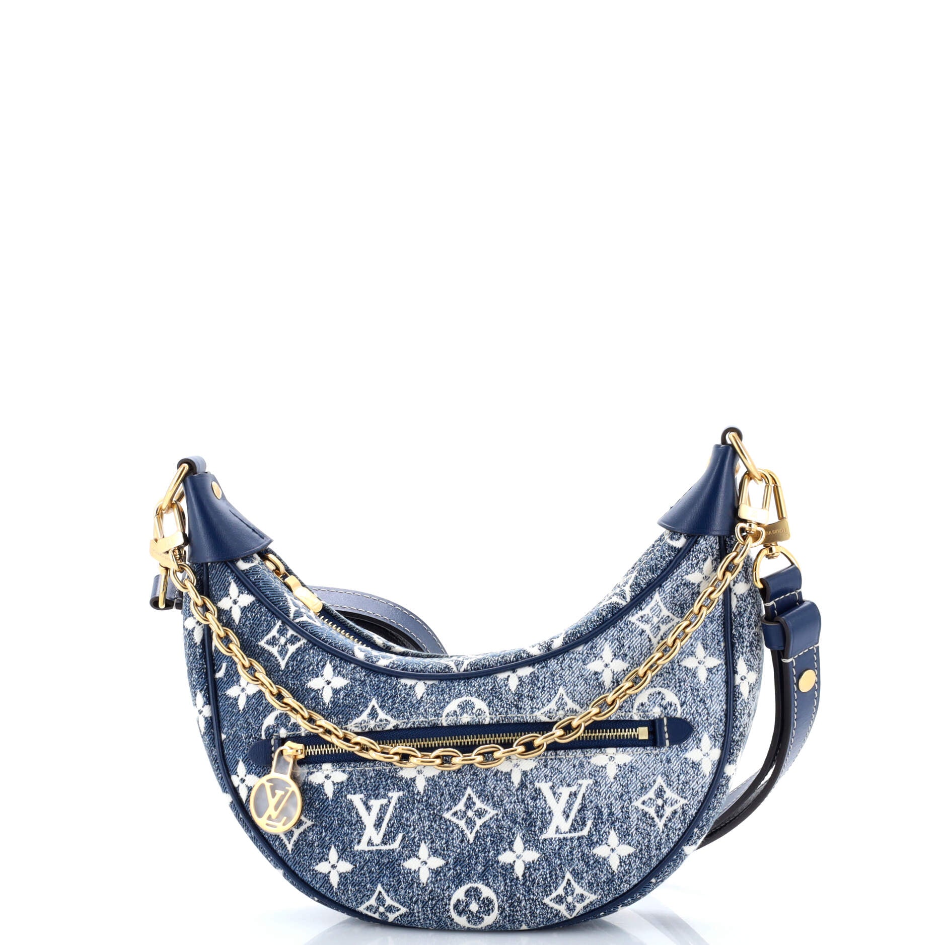 Loop Handbag Monogram Jacquard Denim