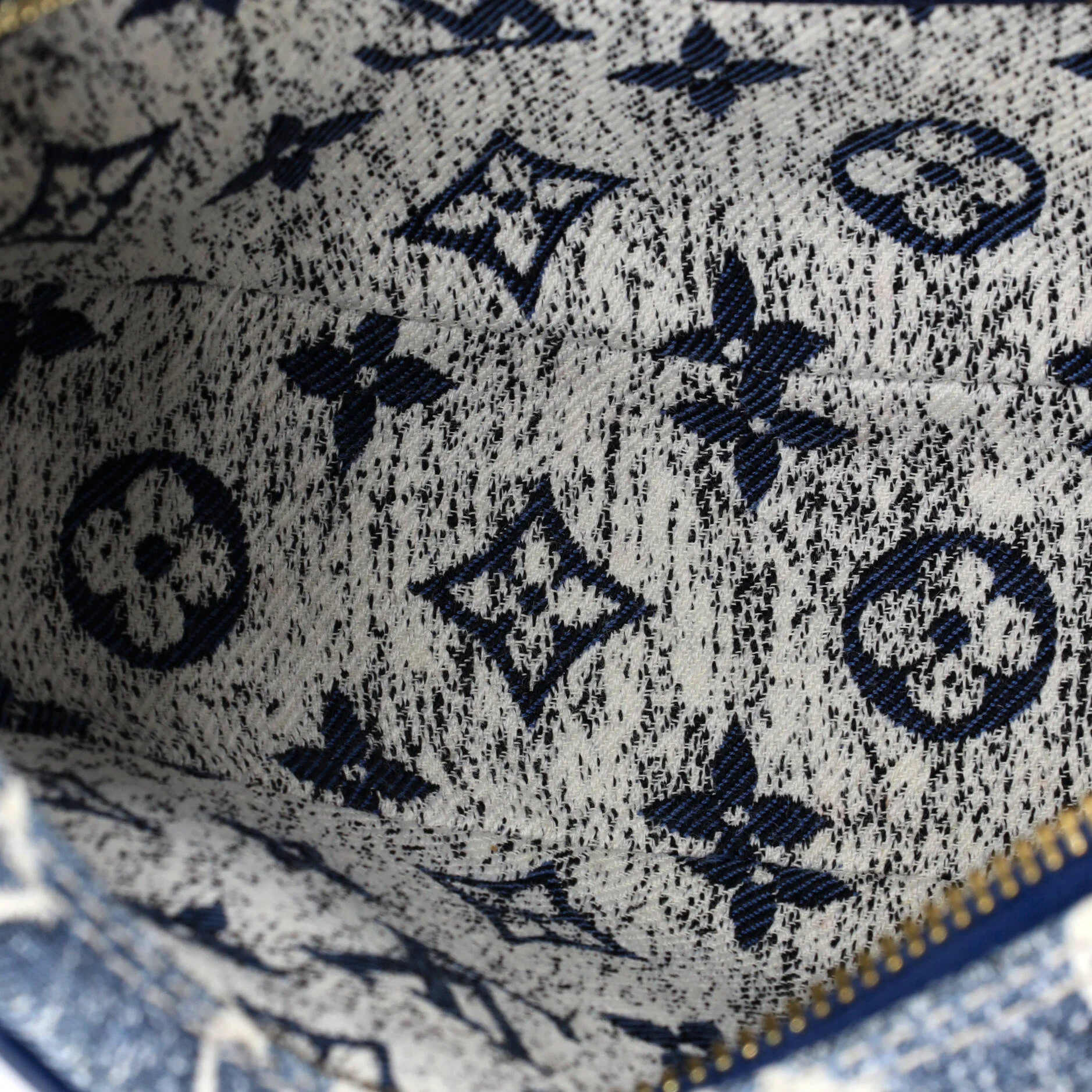 Loop Handbag Monogram Jacquard Denim - Image 5