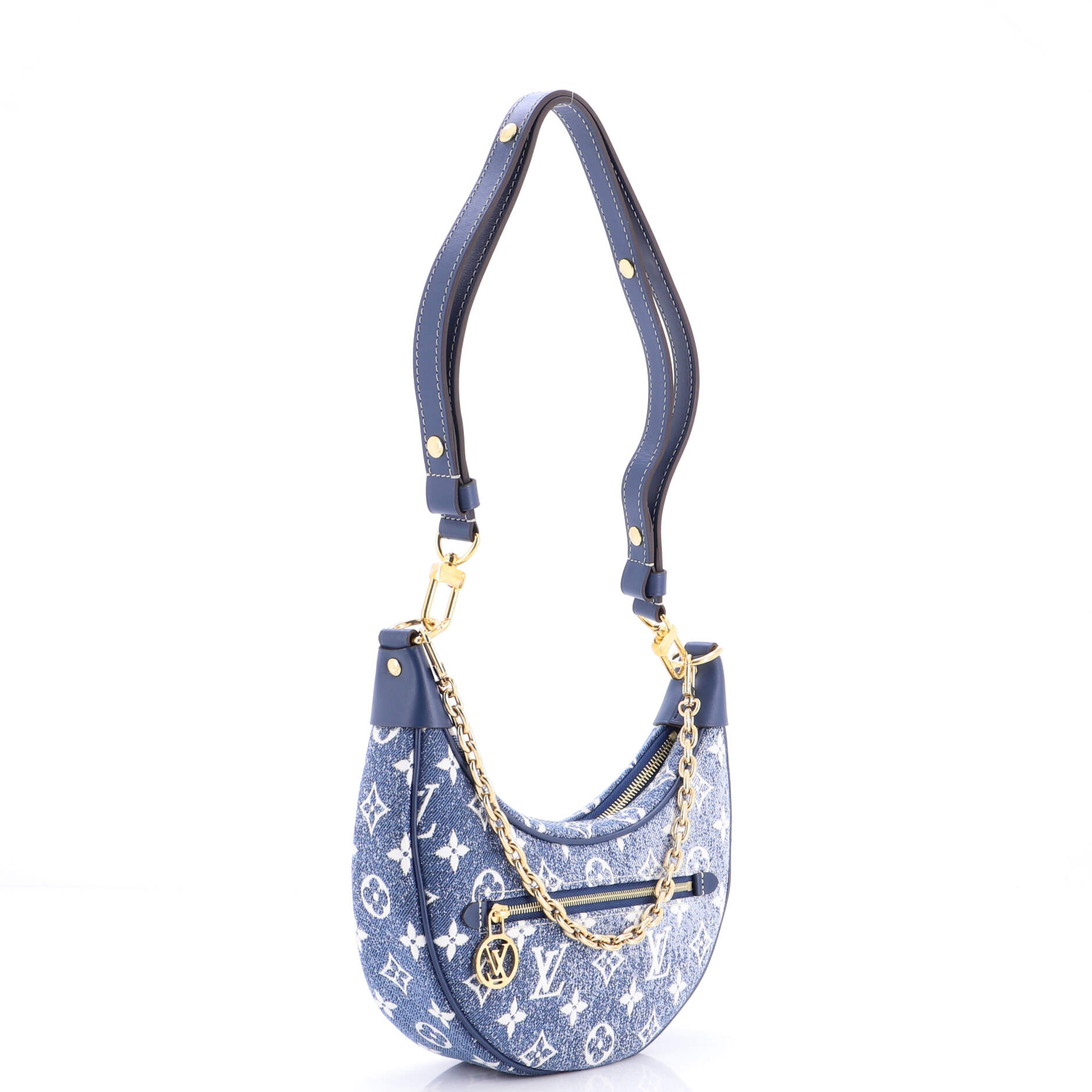 Loop Handbag Monogram Jacquard Denim - Image 2