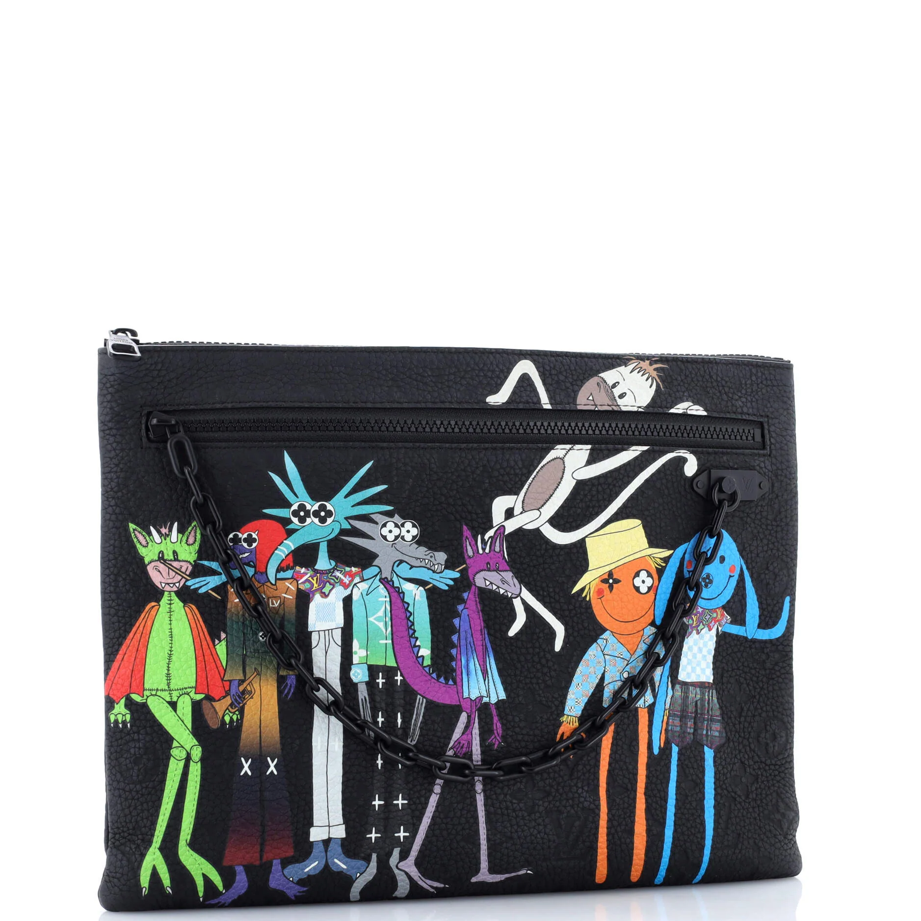 LV Friends A4 Pouch Printed Monogram Taurillon Leather - Image 2