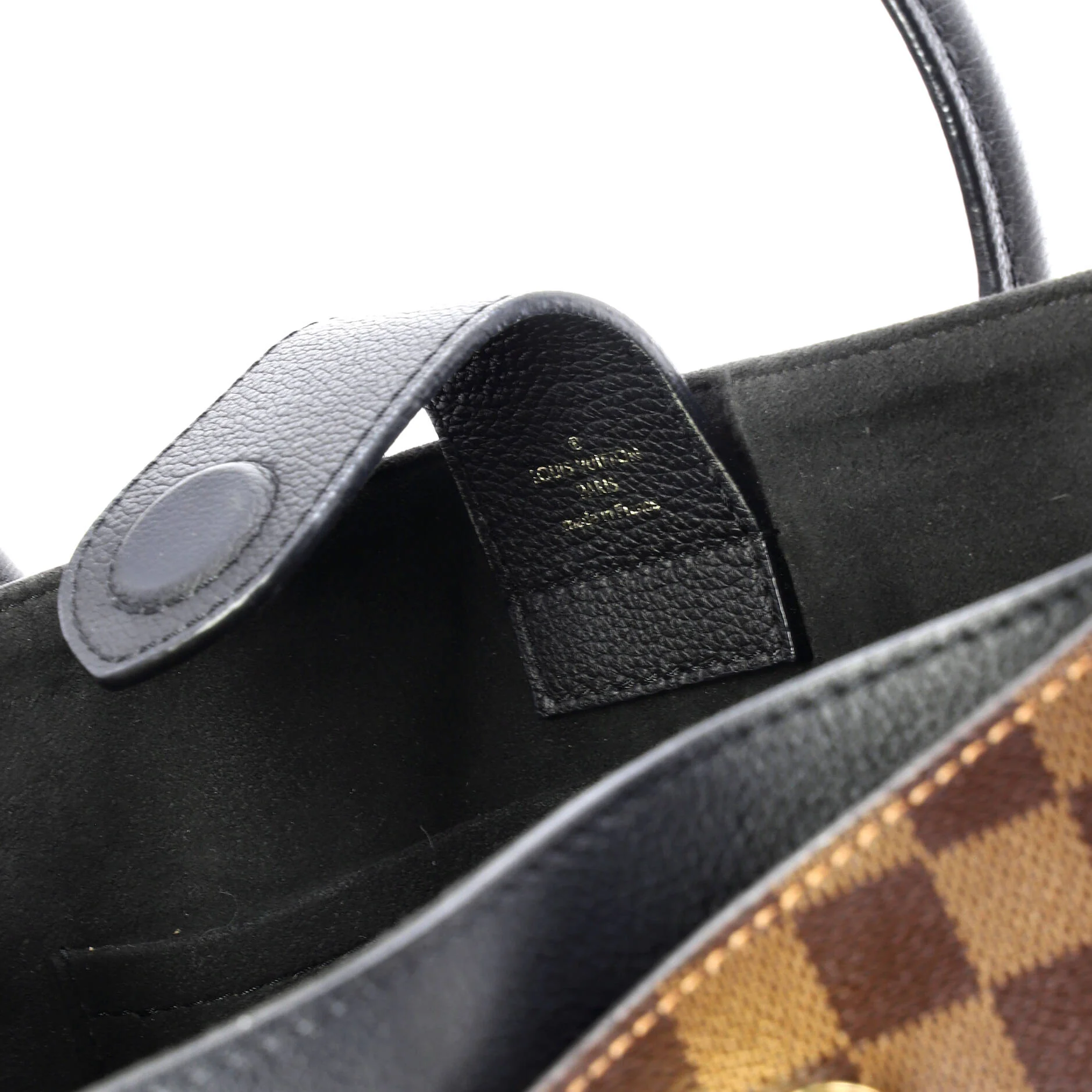 LV Riverside Handbag Damier with Leather - Image 6