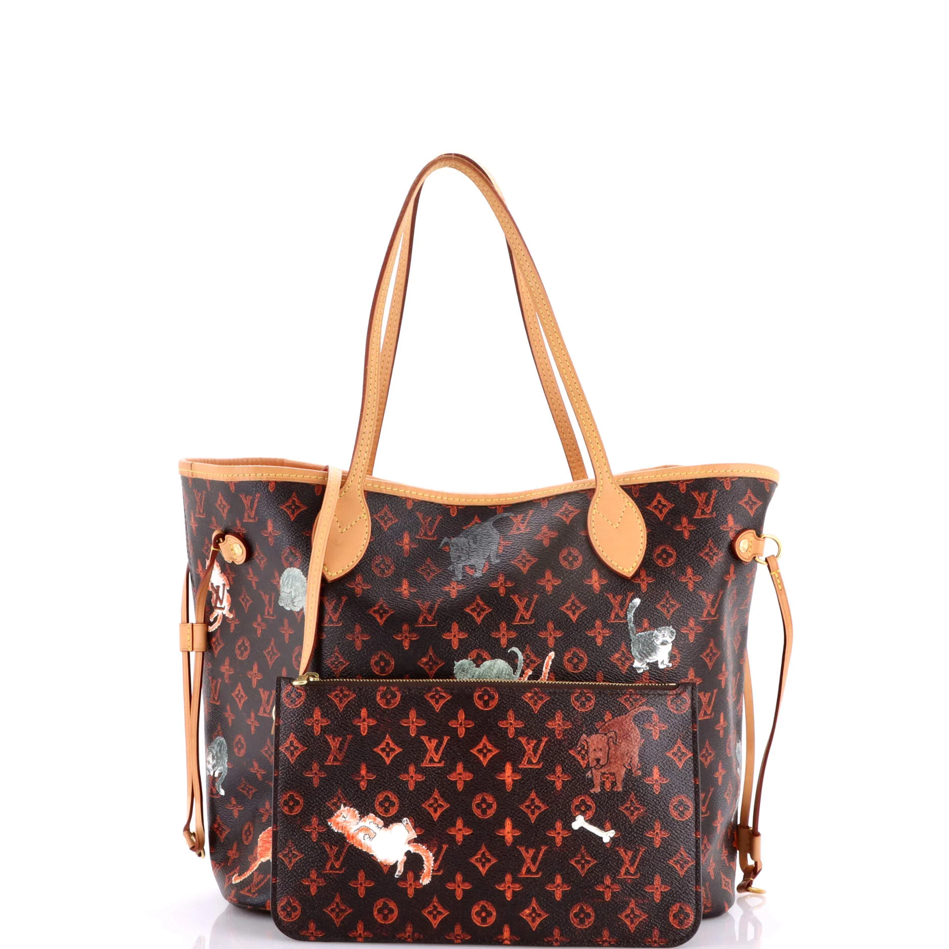 Neverfull NM Tote Limited Edition Grace Coddington Catogram Canvas MM - Image 2