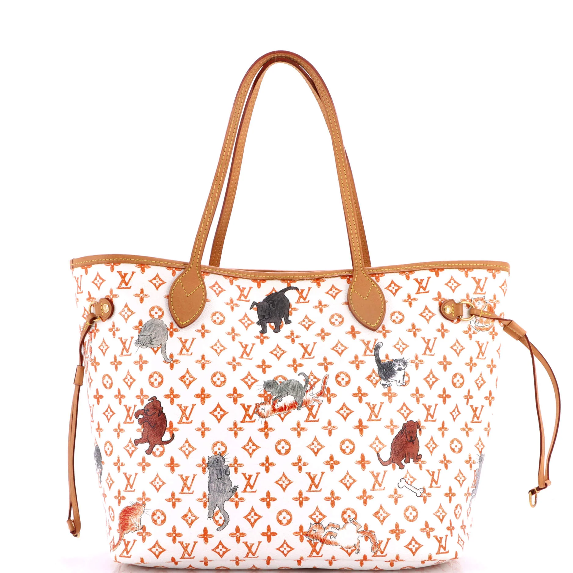 Neverfull NM Tote Limited Edition Grace Coddington Catogram Canvas MM