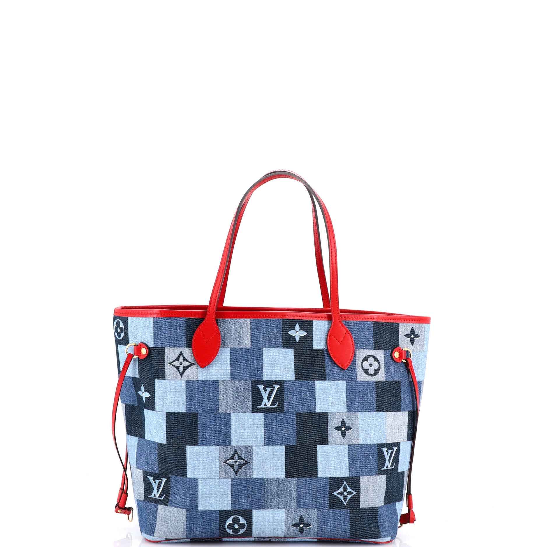 Neverfull Tote Damier and Monogram Patchwork Denim MM - Image 4