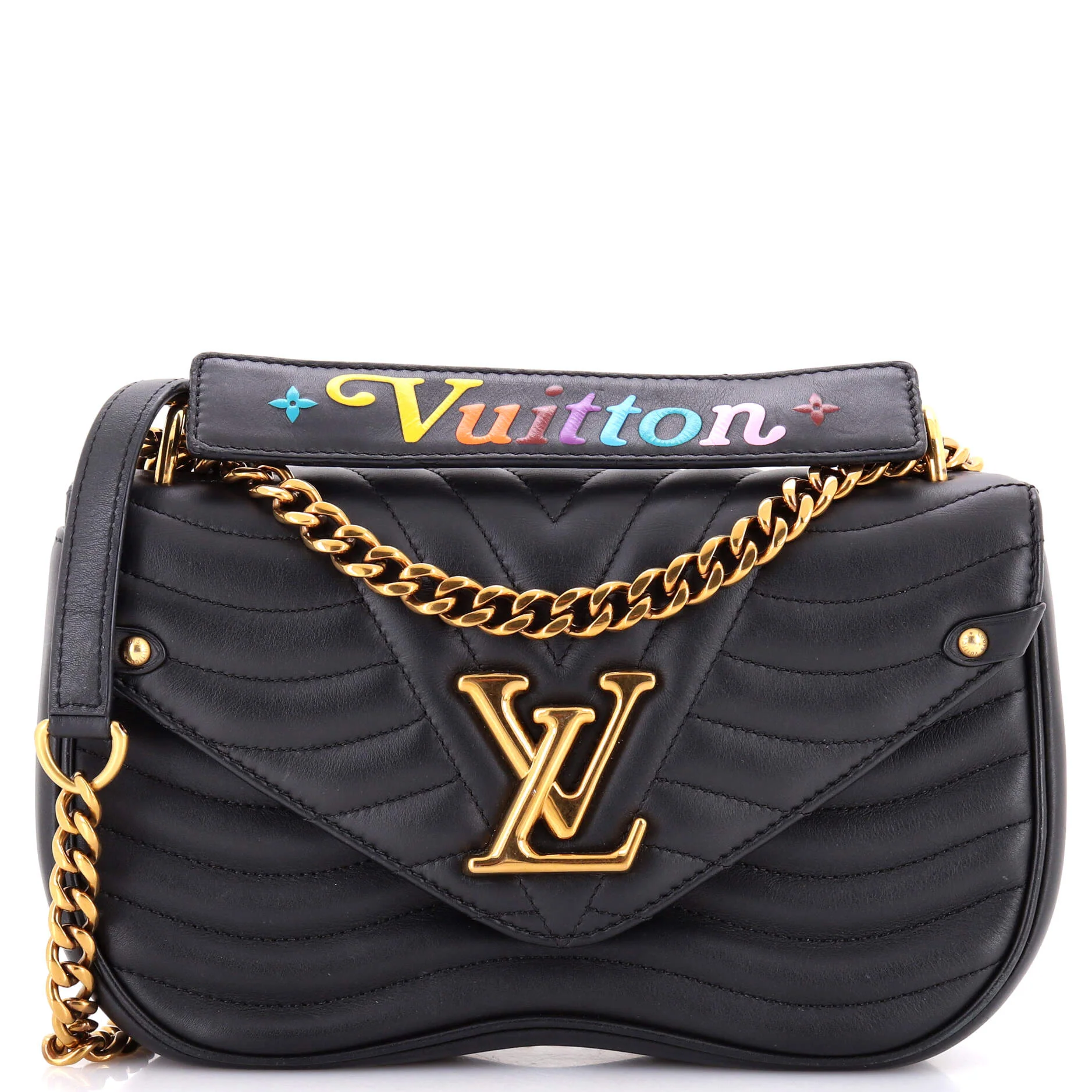 New Wave Chain Bag Quilted Leather MM