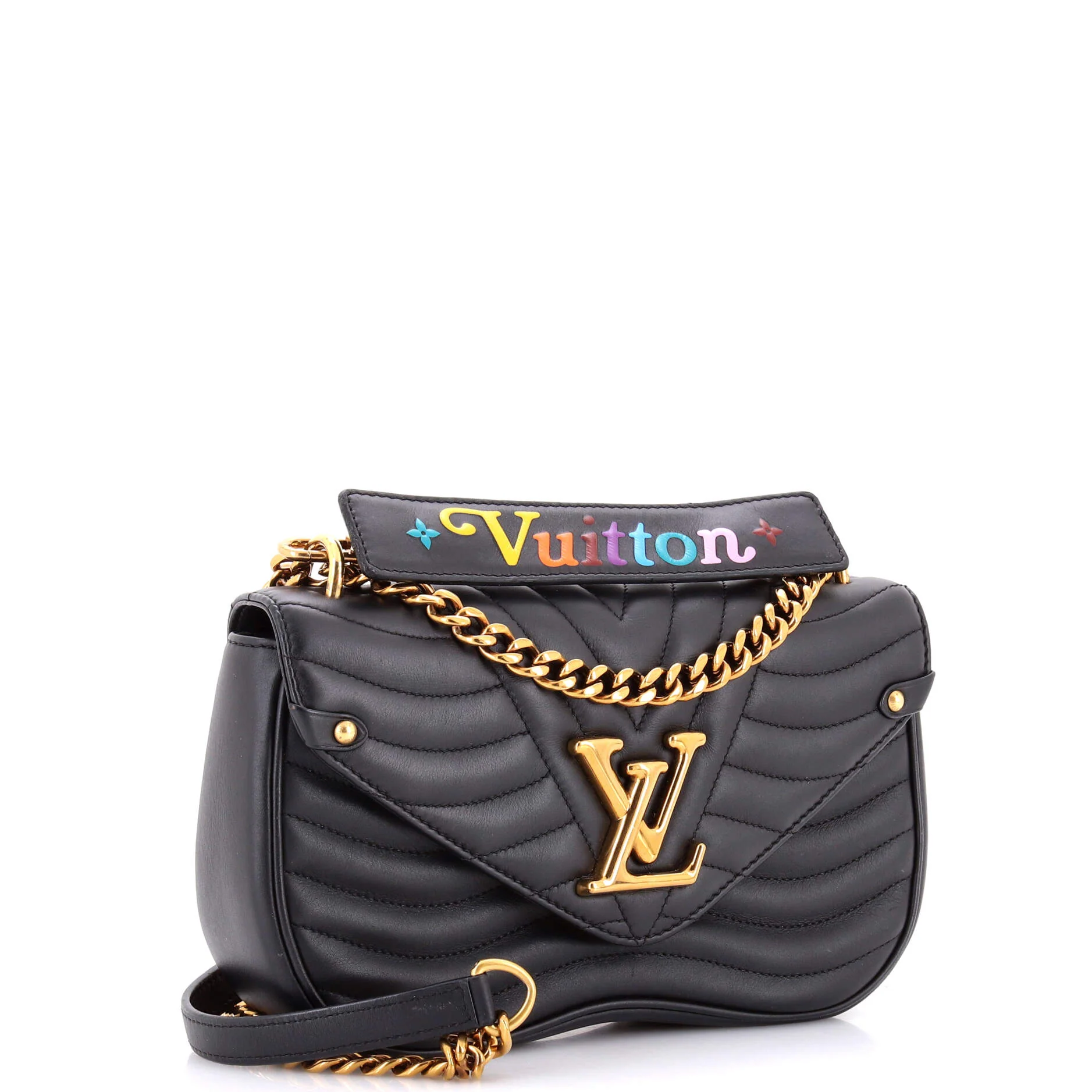 New Wave Chain Bag Quilted Leather MM - Image 2
